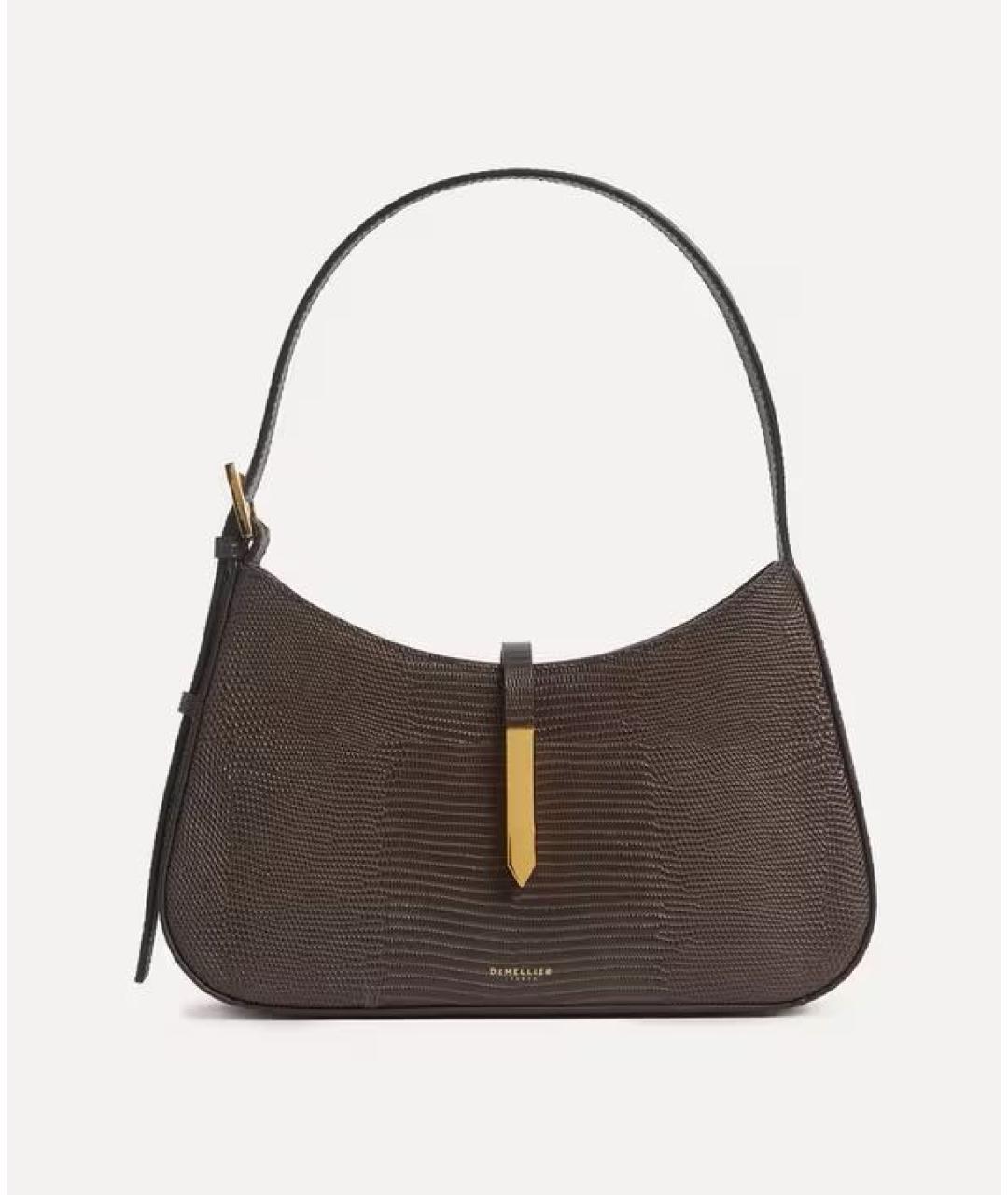 DEMELLIER Коричневая кожаная сумка с короткими ручками, фото 9