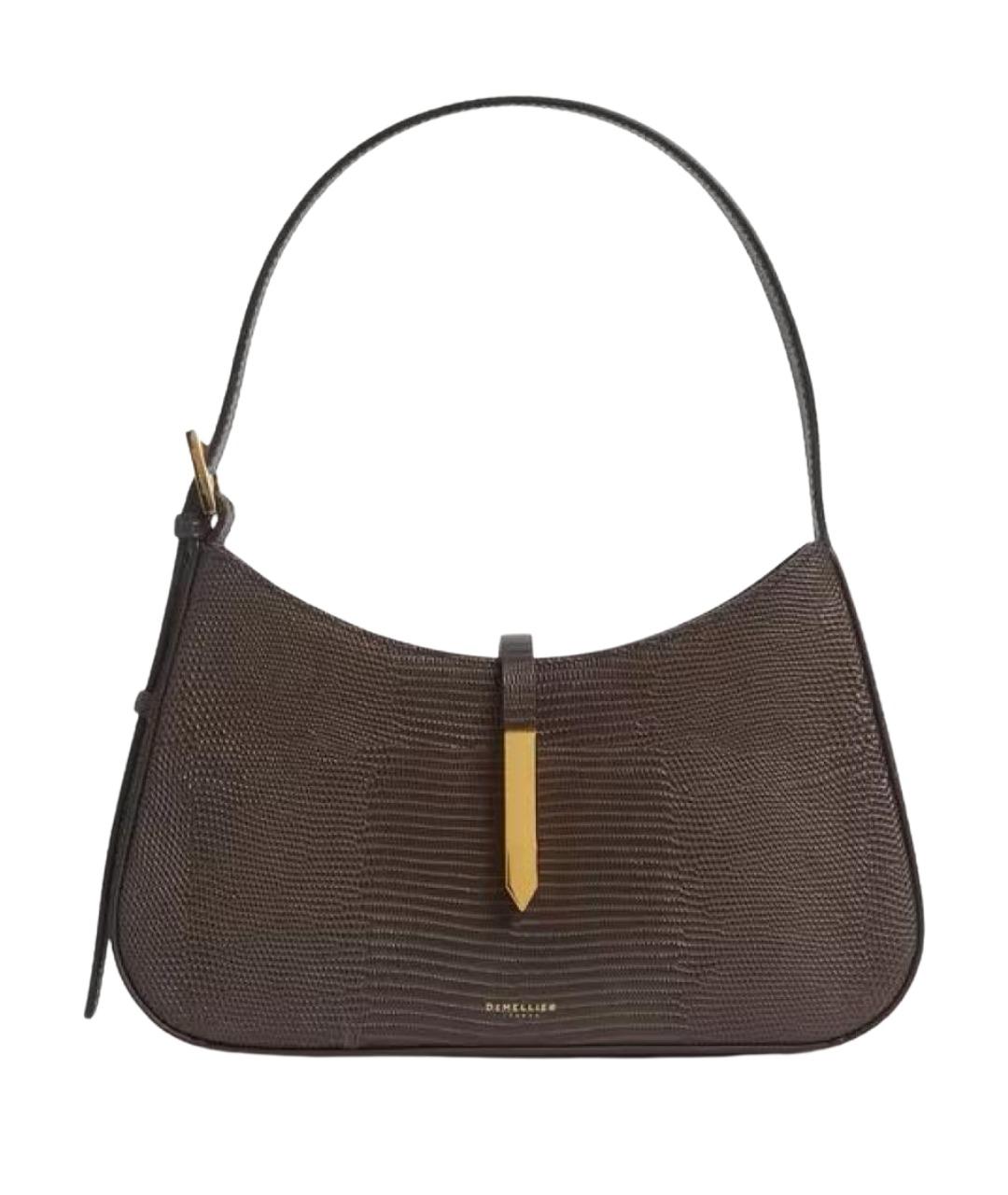 DEMELLIER Коричневая кожаная сумка с короткими ручками, фото 1
