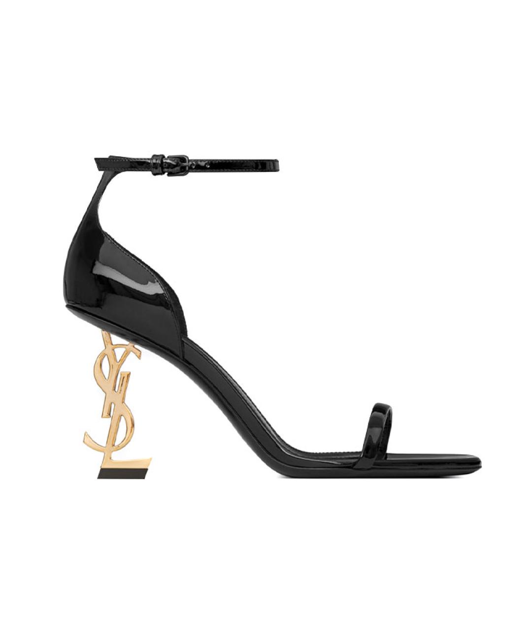 SAINT LAURENT Черные кожаные сандалии, фото 6