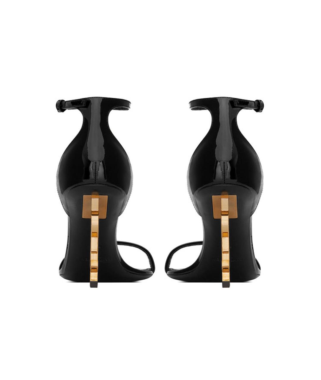 SAINT LAURENT Черные кожаные сандалии, фото 5