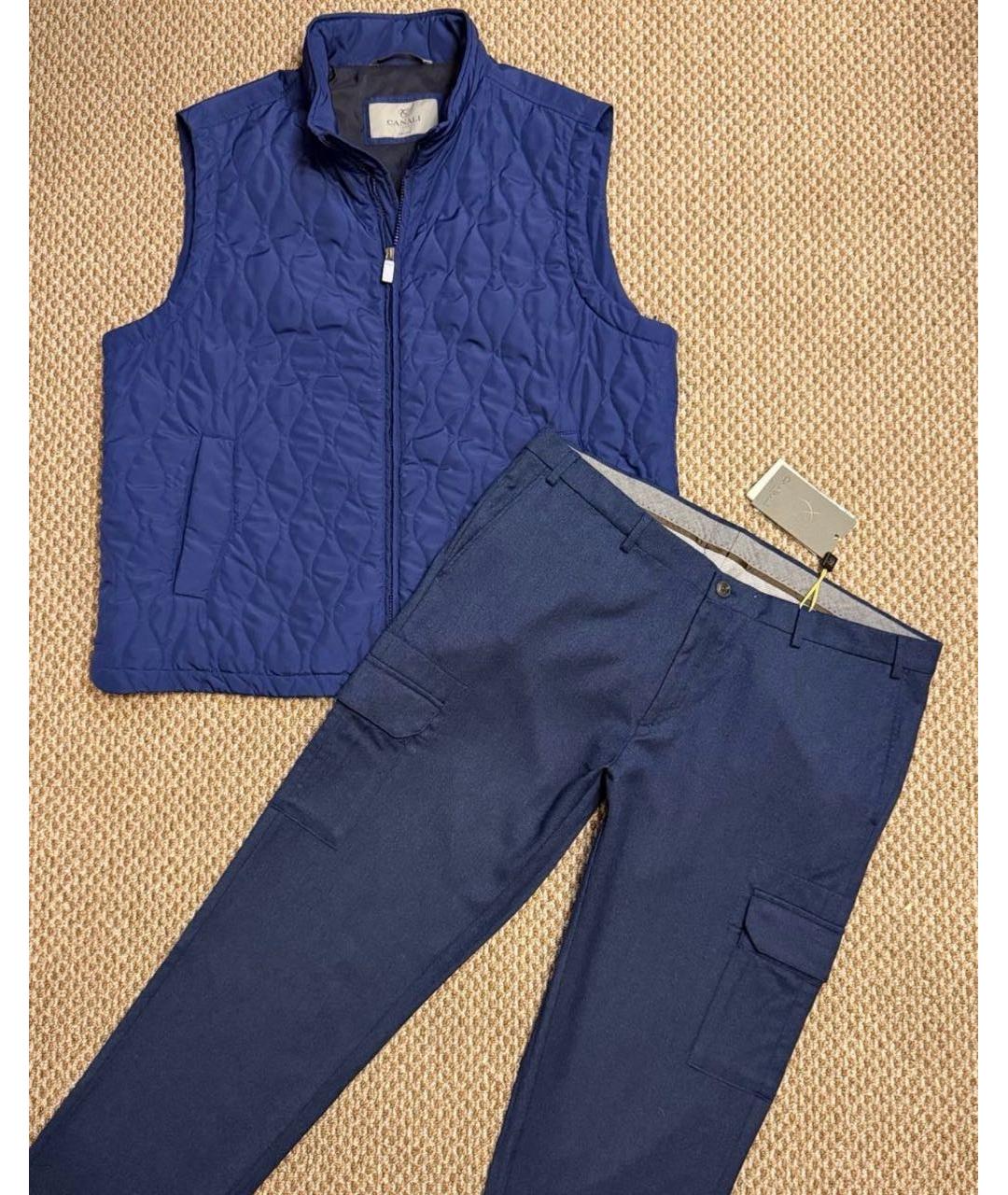 CANALI Синий жилет, фото 2