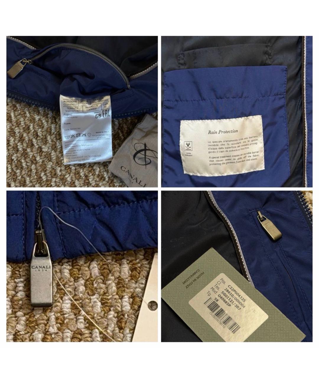 CANALI Синий жилет, фото 6