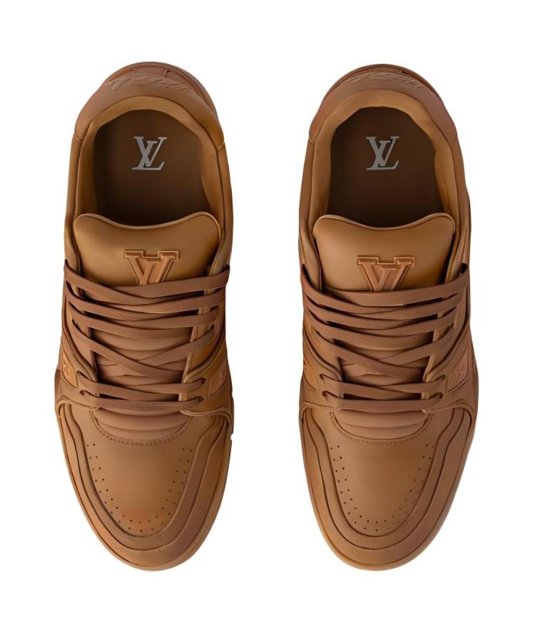 LOUIS VUITTON Коричневые низкие кроссовки / кеды, фото 5