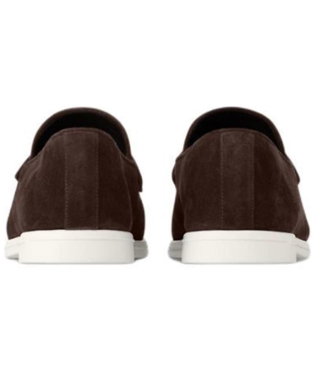 LOUIS VUITTON Коричневые кожаные лоферы, фото 5