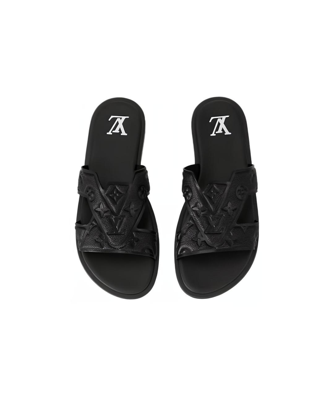LOUIS VUITTON Черные сандалии, фото 4