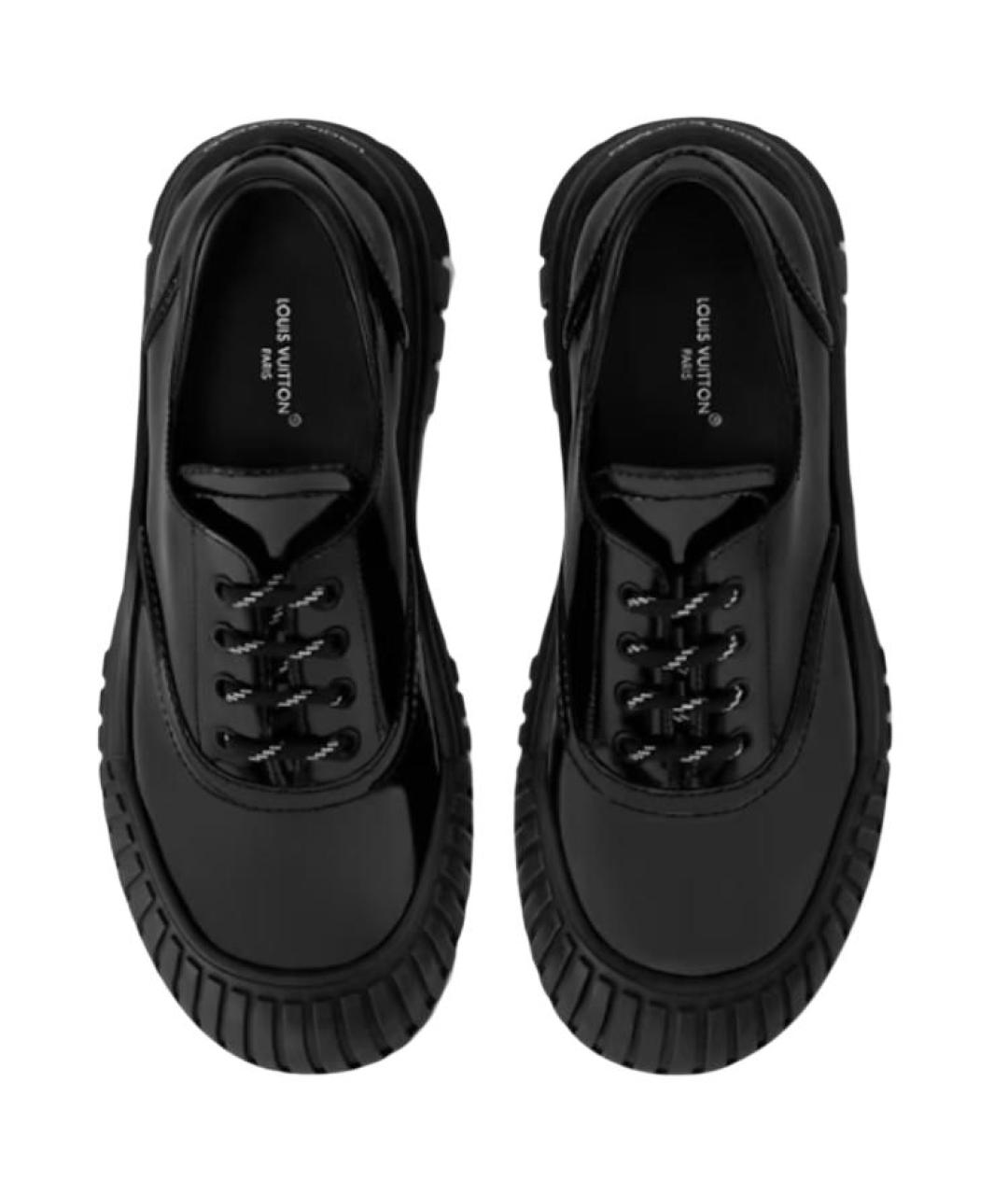 LOUIS VUITTON Черные кожаные кроссовки, фото 4
