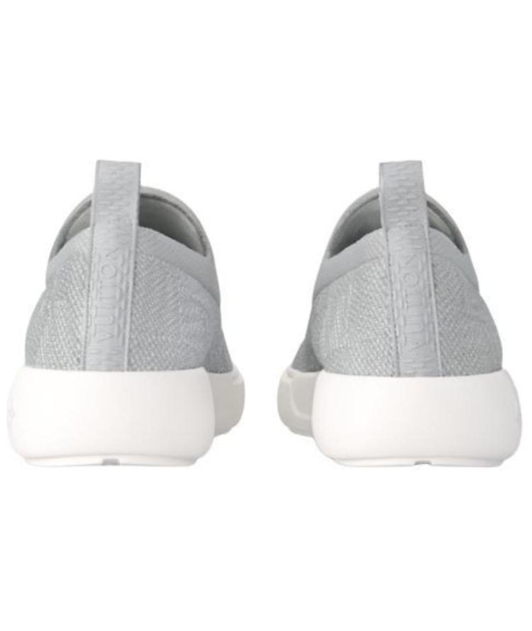 LOUIS VUITTON Серые кожаные слипоны, фото 5