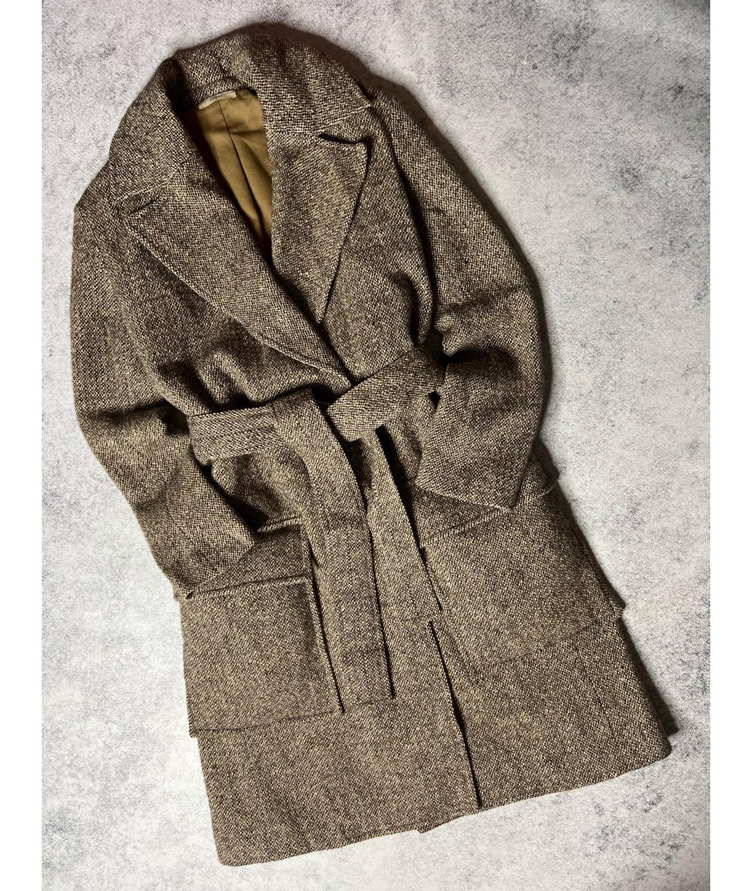 CELINE Бежевое шерстяное пальто, фото 5