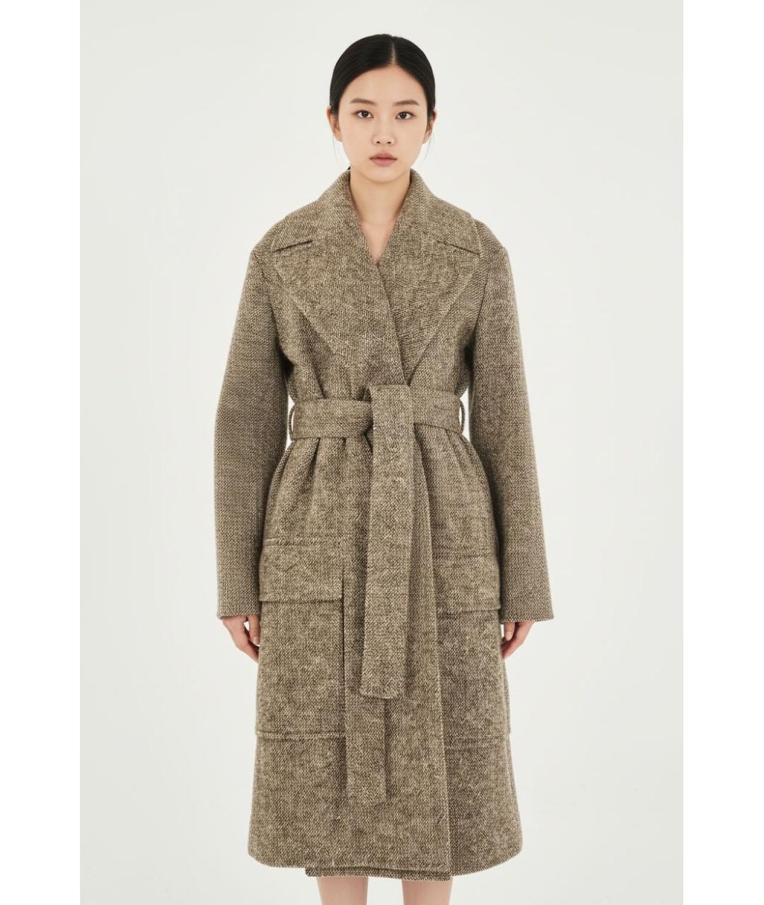 CELINE Бежевое шерстяное пальто, фото 2