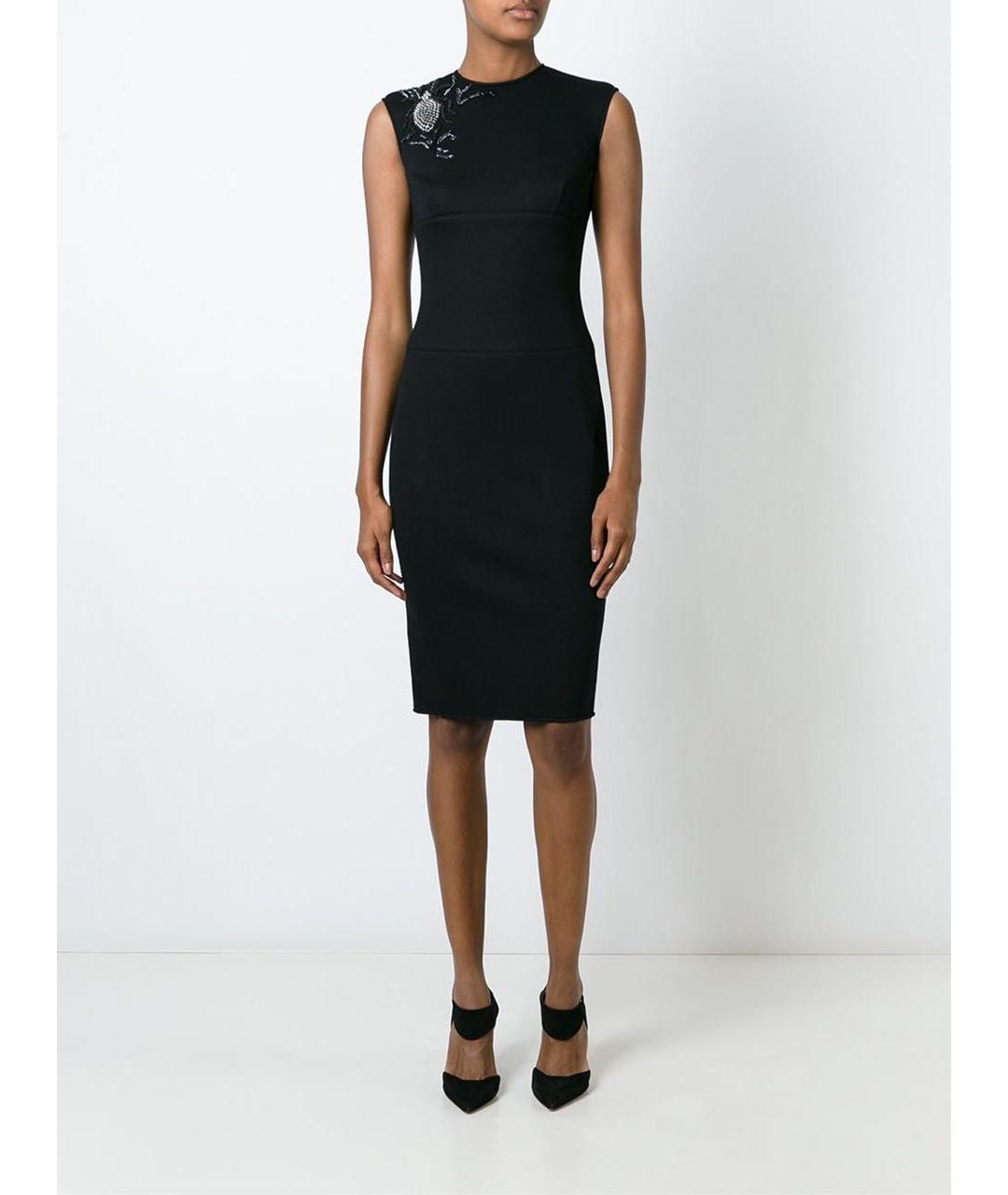 ERMANNO SCERVINO Черное вискозное коктейльное платье, фото 4