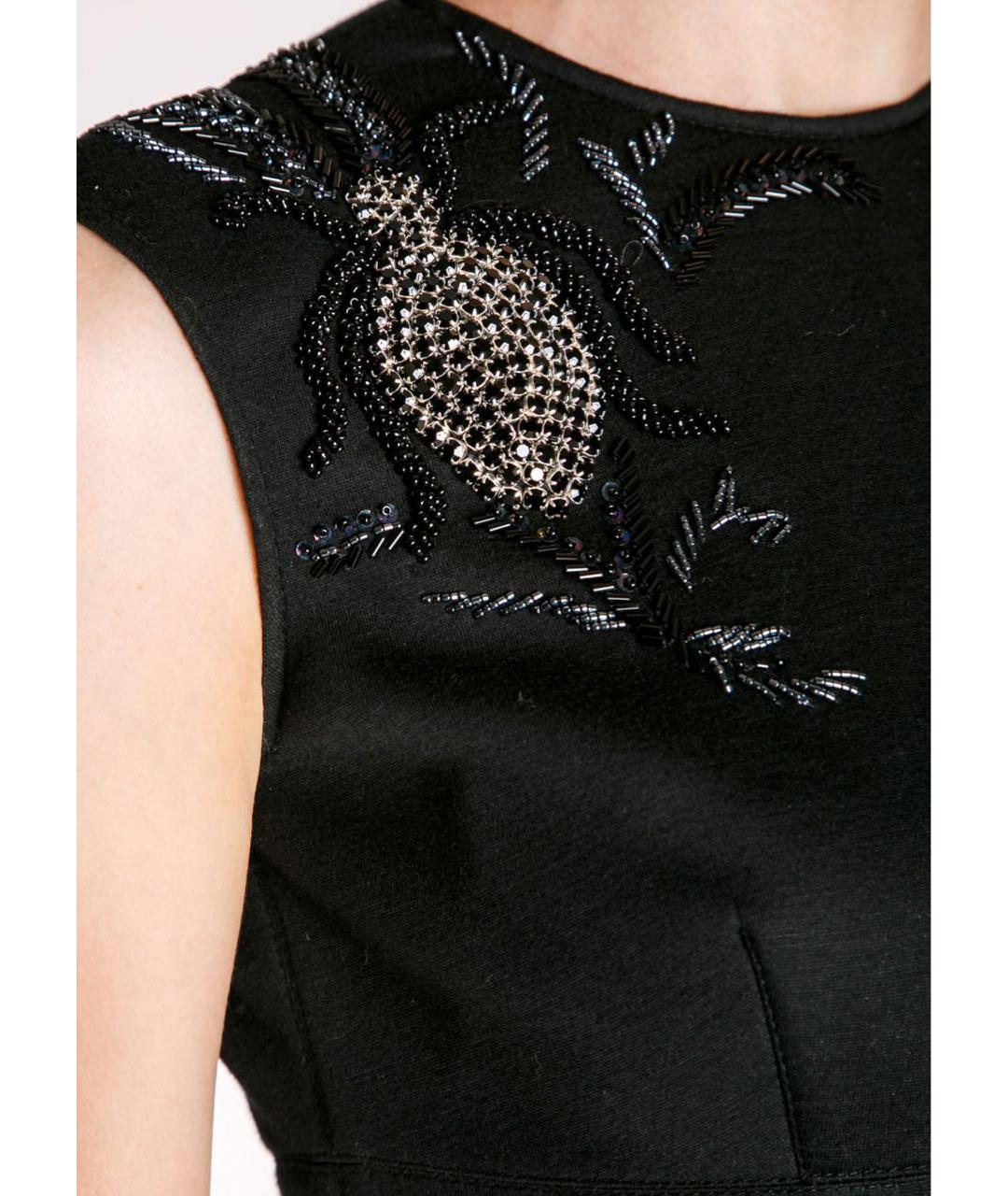 ERMANNO SCERVINO Черное вискозное коктейльное платье, фото 5