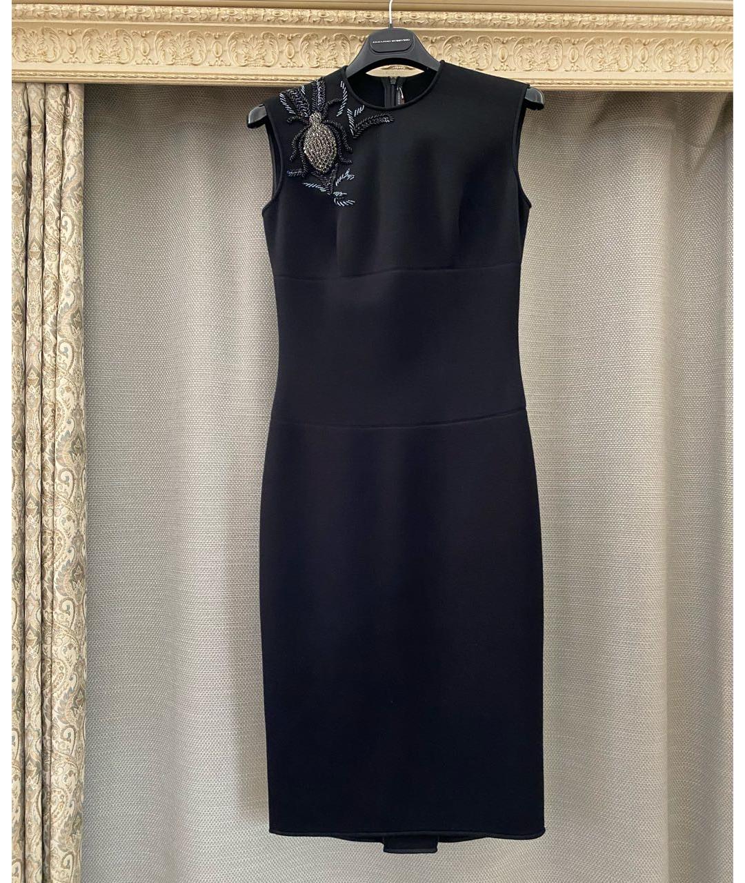 ERMANNO SCERVINO Черное вискозное коктейльное платье, фото 7