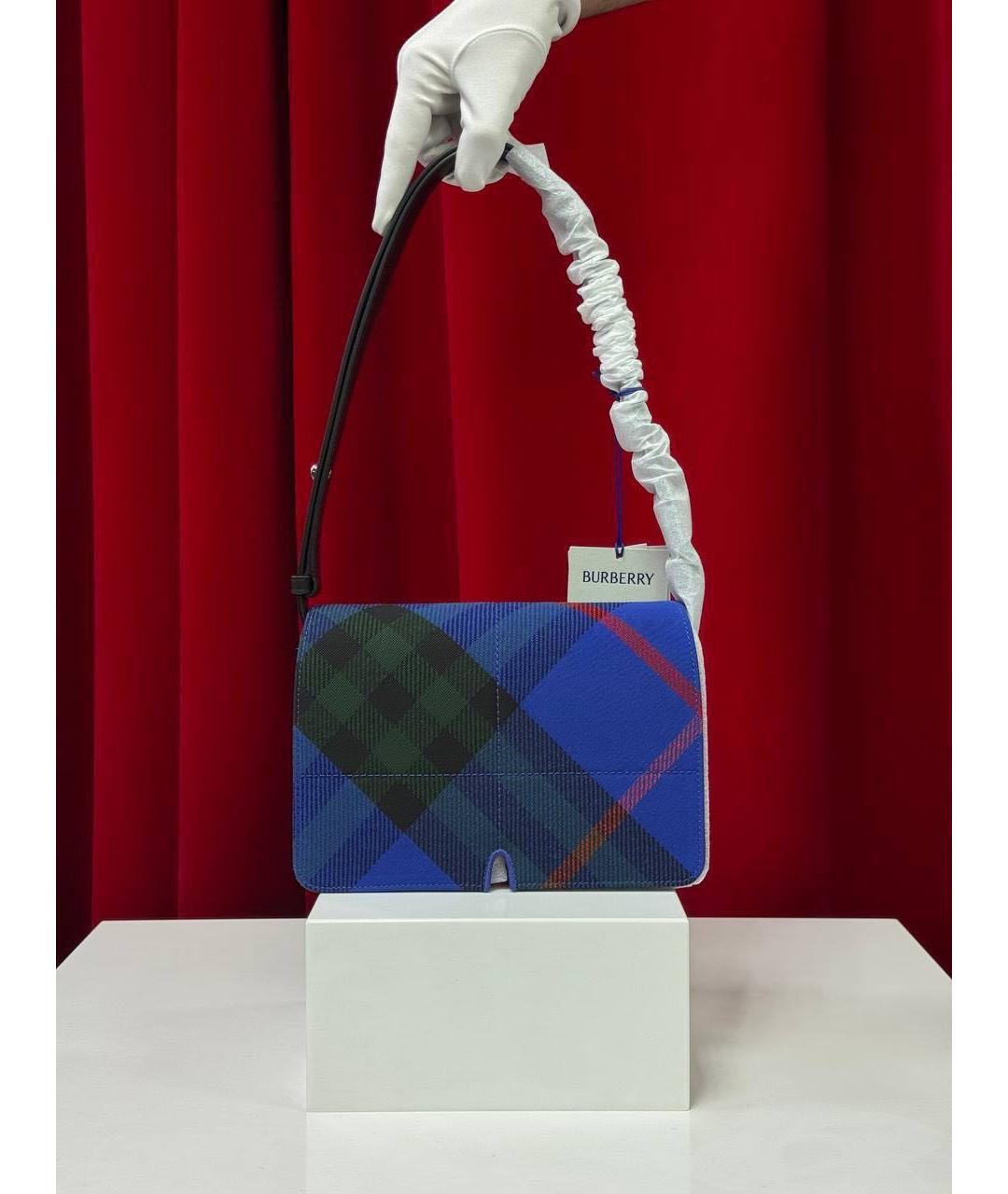 BURBERRY Синяя сумка с короткими ручками, фото 2
