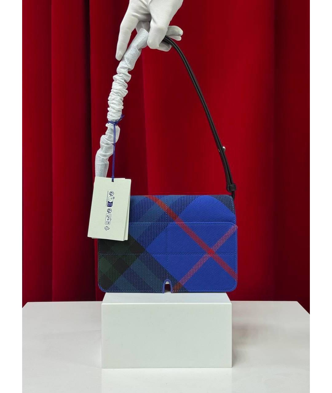 BURBERRY Синяя сумка с короткими ручками, фото 5