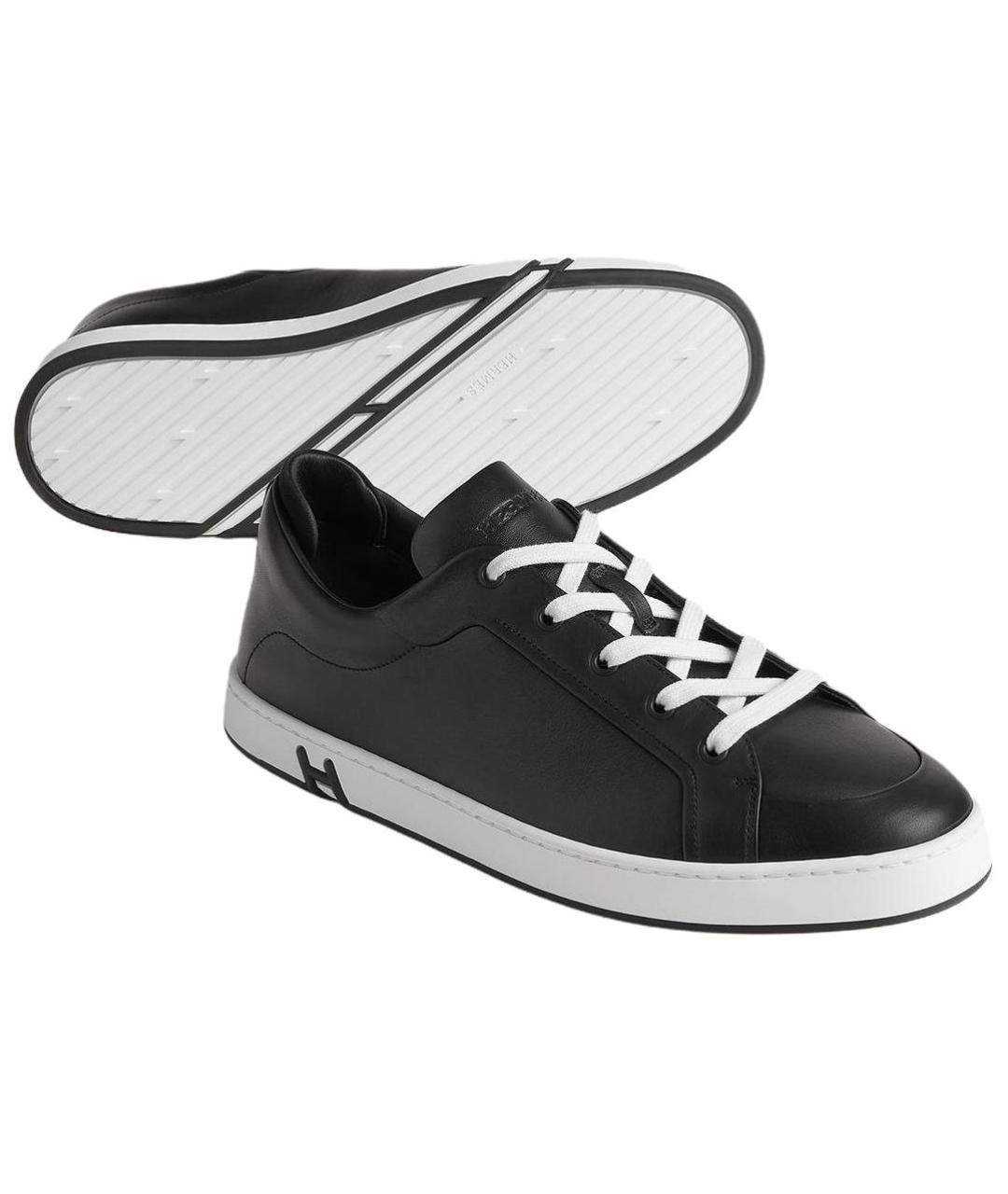 HERMES Черные низкие кроссовки / кеды, фото 5