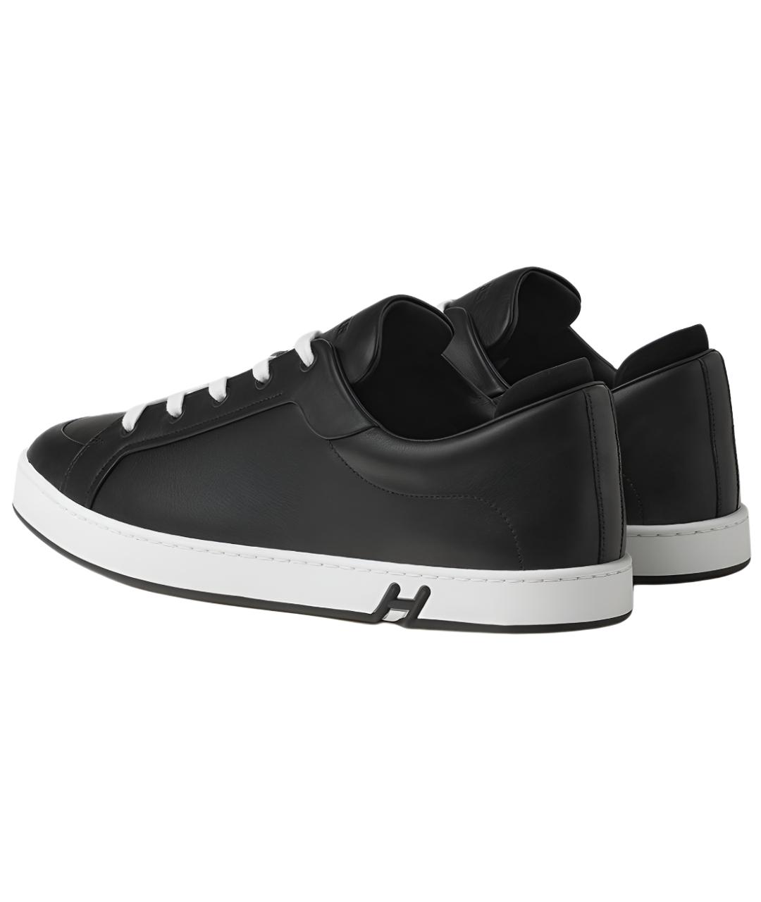 HERMES Черные низкие кроссовки / кеды, фото 3