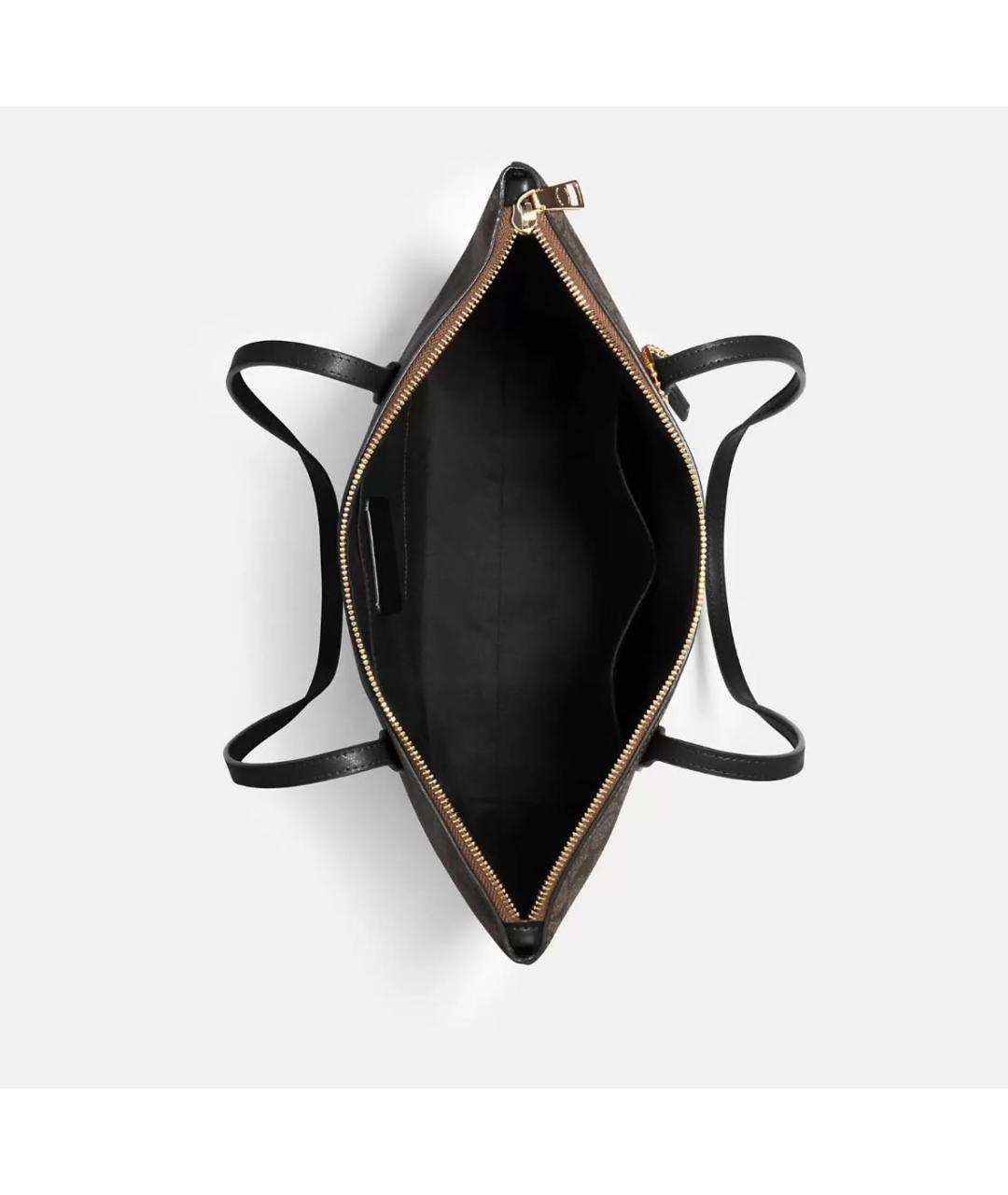 COACH Коричневая кожаная сумка тоут, фото 2