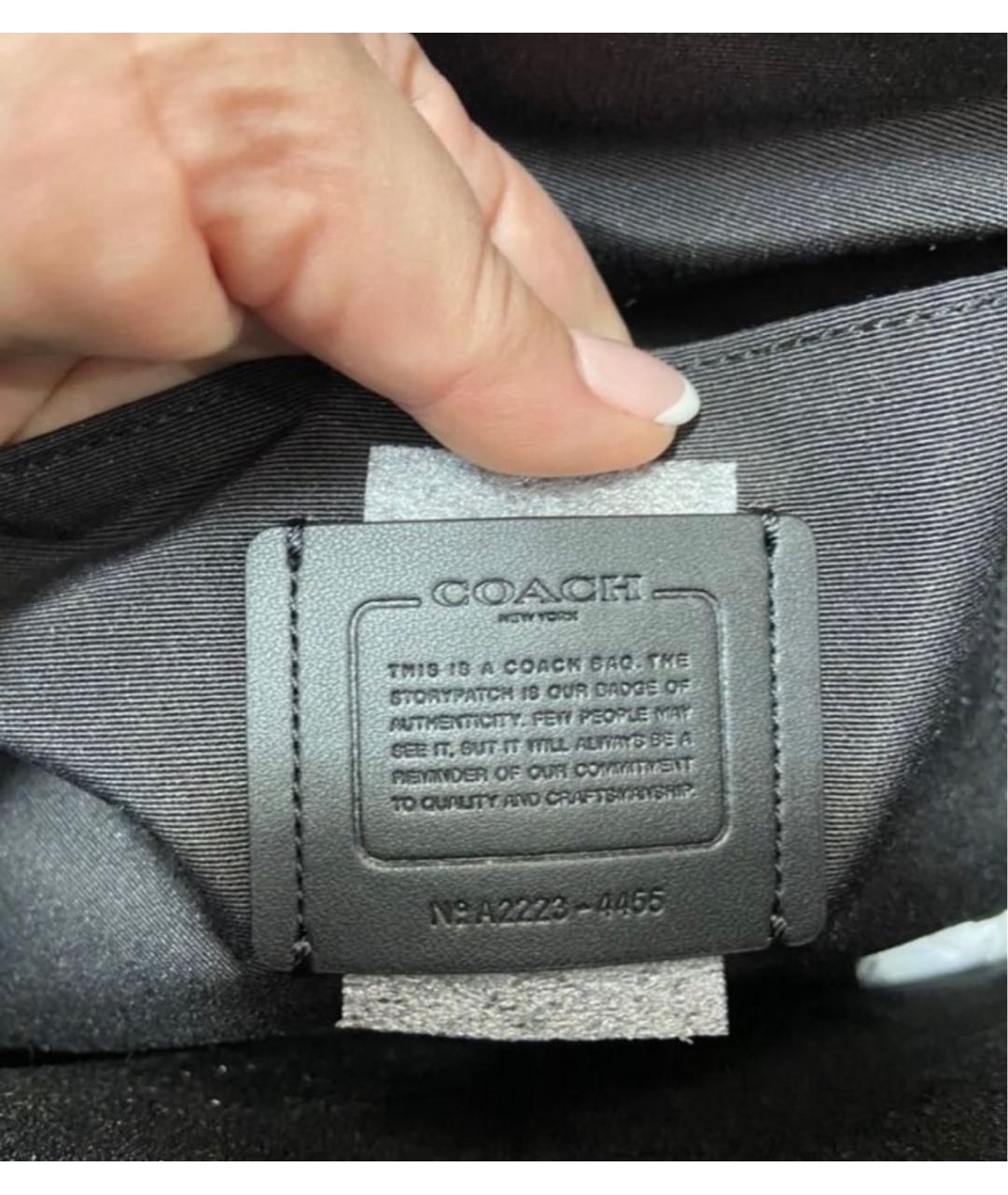 COACH Коричневая кожаная сумка тоут, фото 5