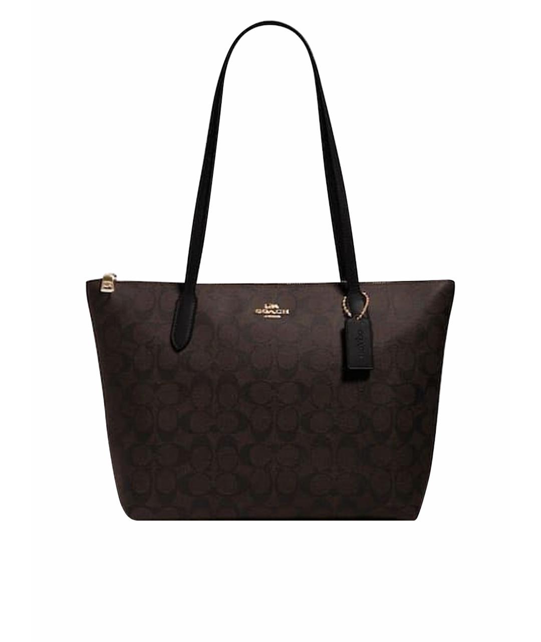 COACH Коричневая кожаная сумка тоут, фото 1