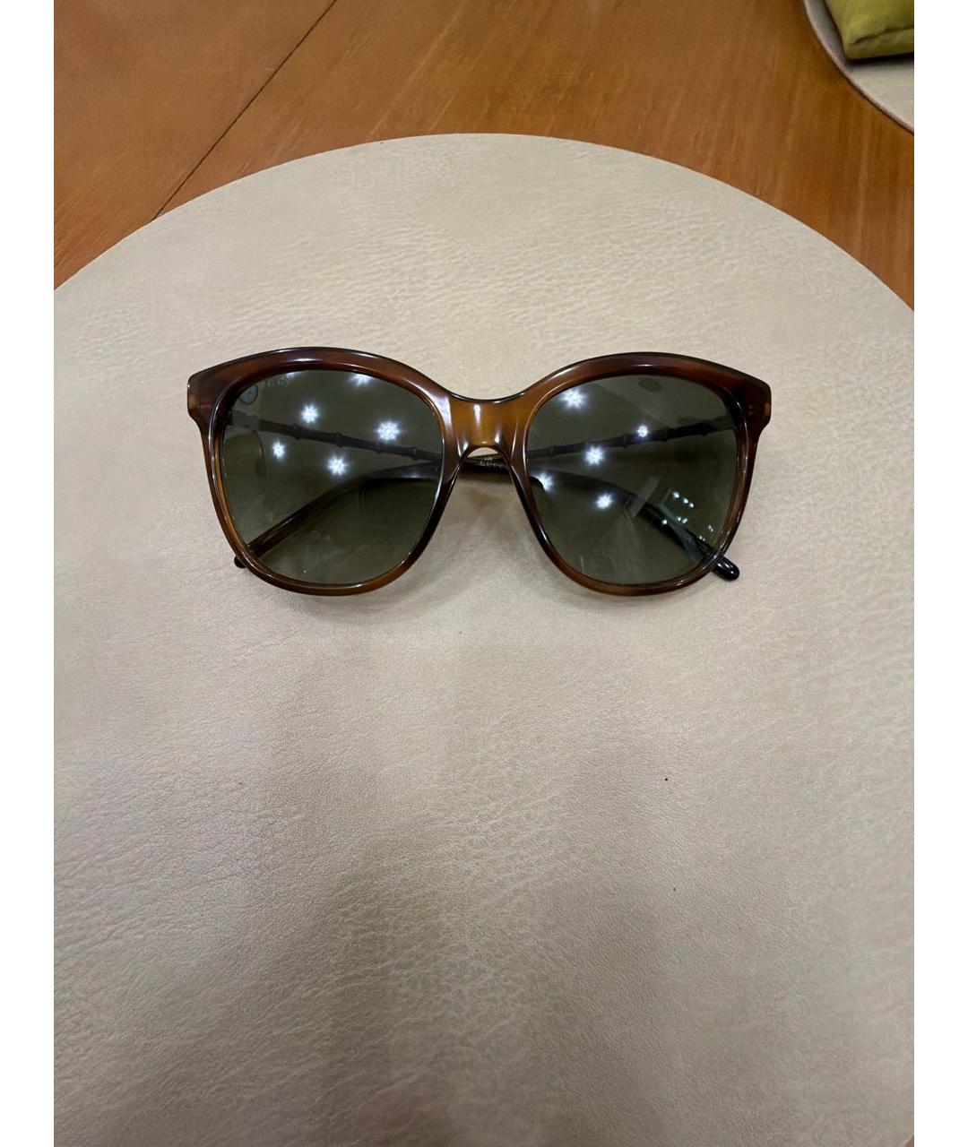 GUCCI Зеленые пластиковые солнцезащитные очки, фото 2