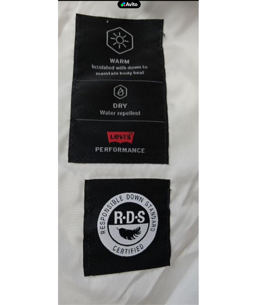 LEVI'S Белый пуховик, фото 4