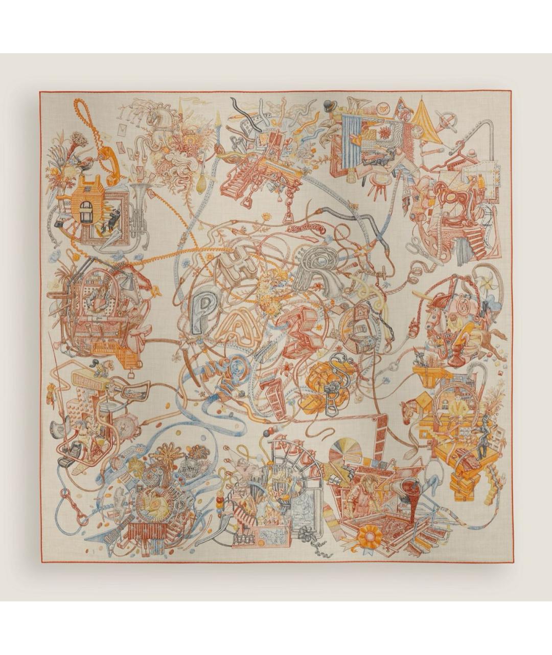 HERMES Мульти кашемировый платок, фото 7