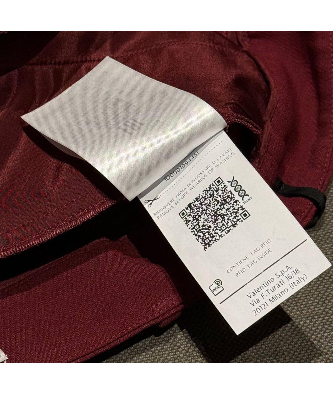 VALENTINO Бордовые вискозные шорты, фото 7