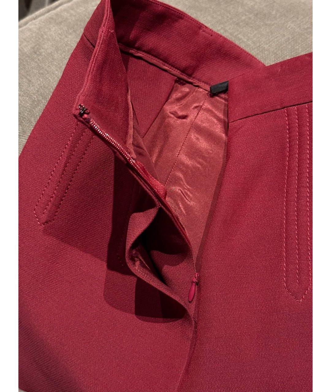 VALENTINO Бордовые вискозные шорты, фото 4