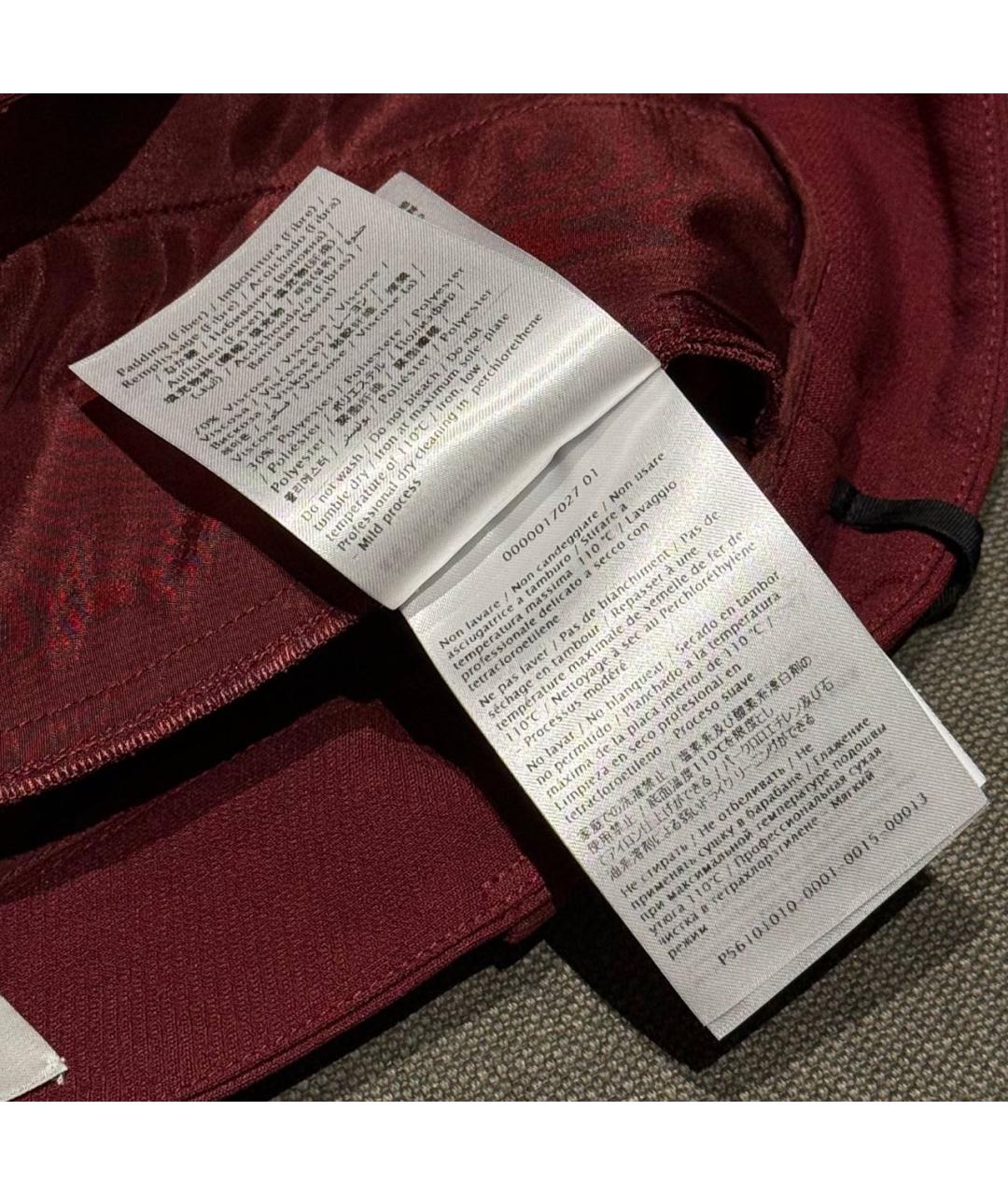 VALENTINO Бордовые вискозные шорты, фото 6