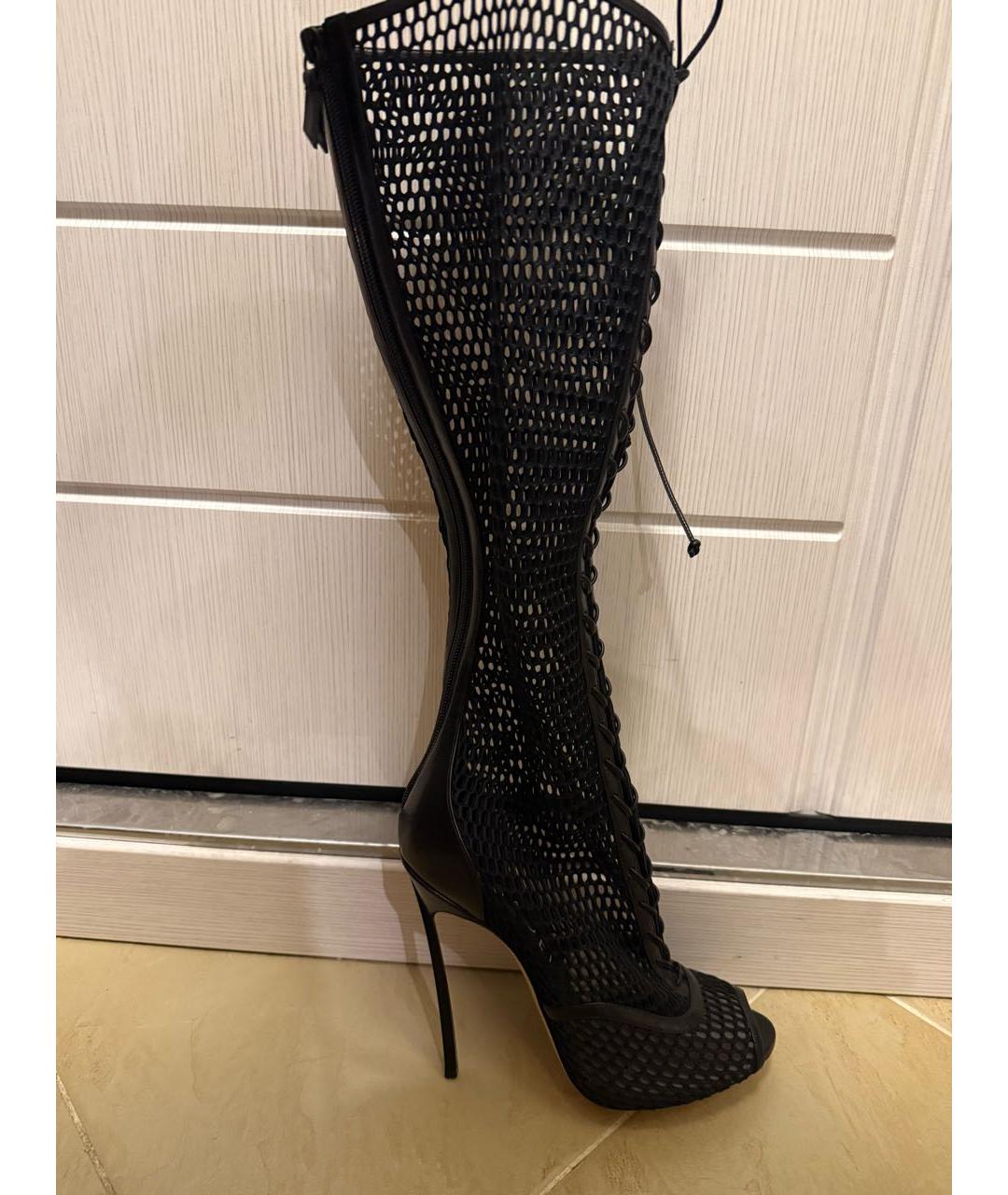 CASADEI Черные текстильные сапоги, фото 7