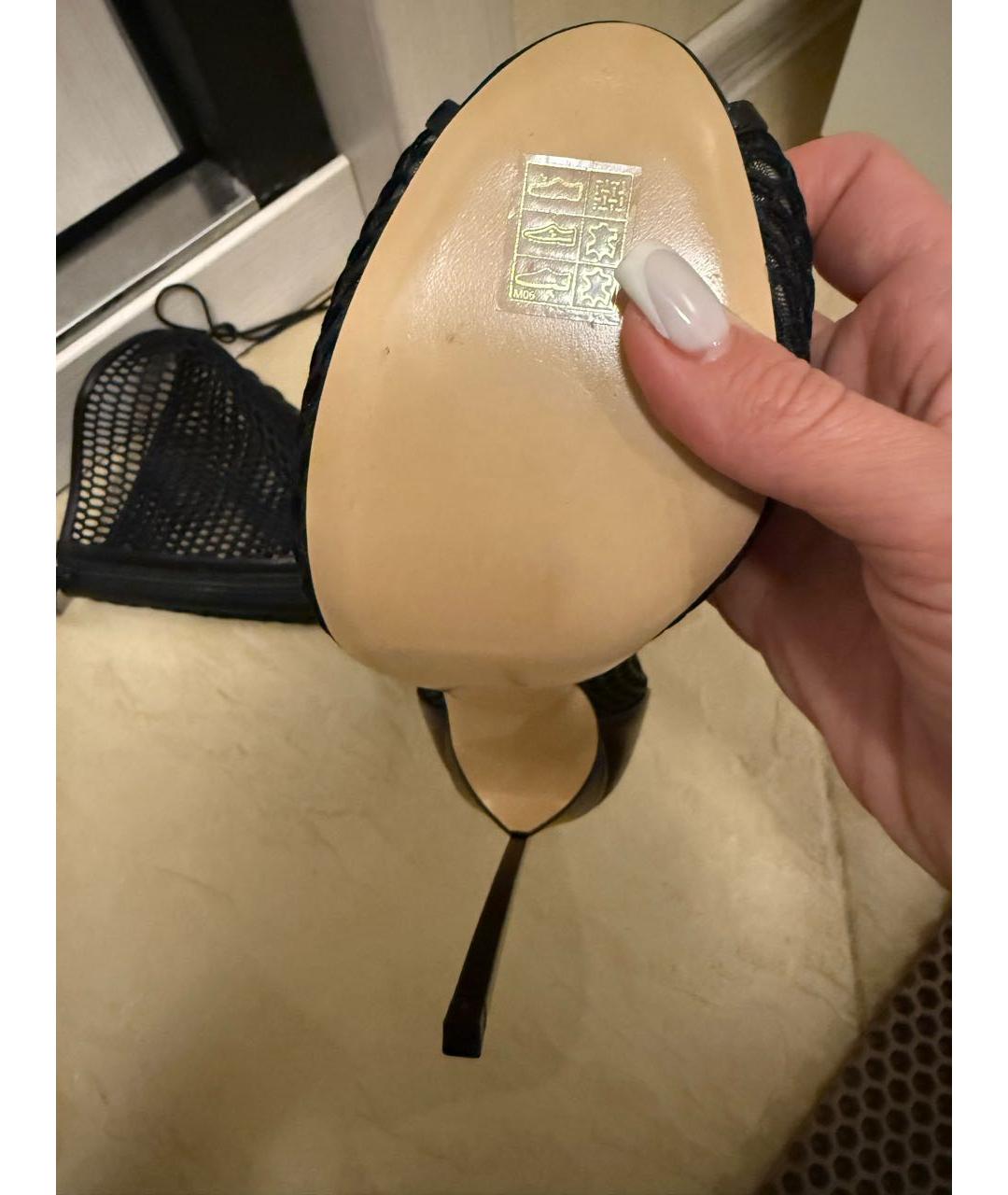 CASADEI Черные текстильные сапоги, фото 5