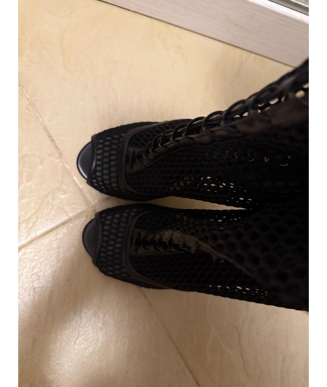 CASADEI Черные текстильные сапоги, фото 3