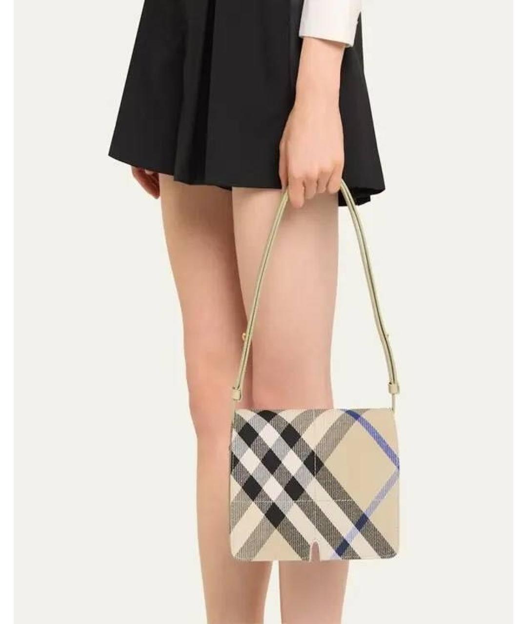 BURBERRY Бежевая сумка с короткими ручками, фото 4