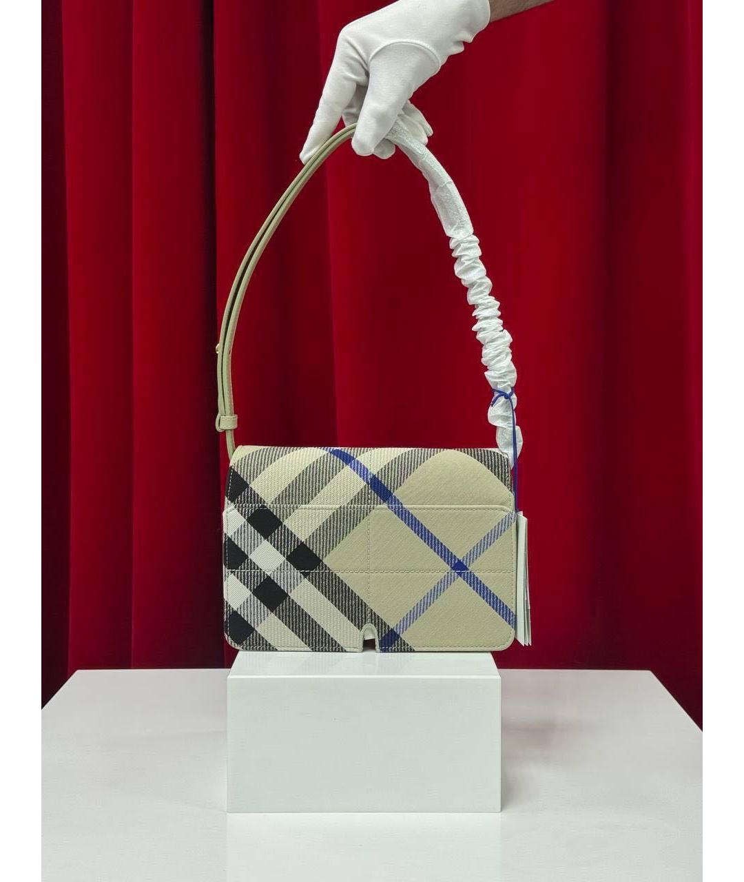 BURBERRY Бежевая сумка с короткими ручками, фото 6