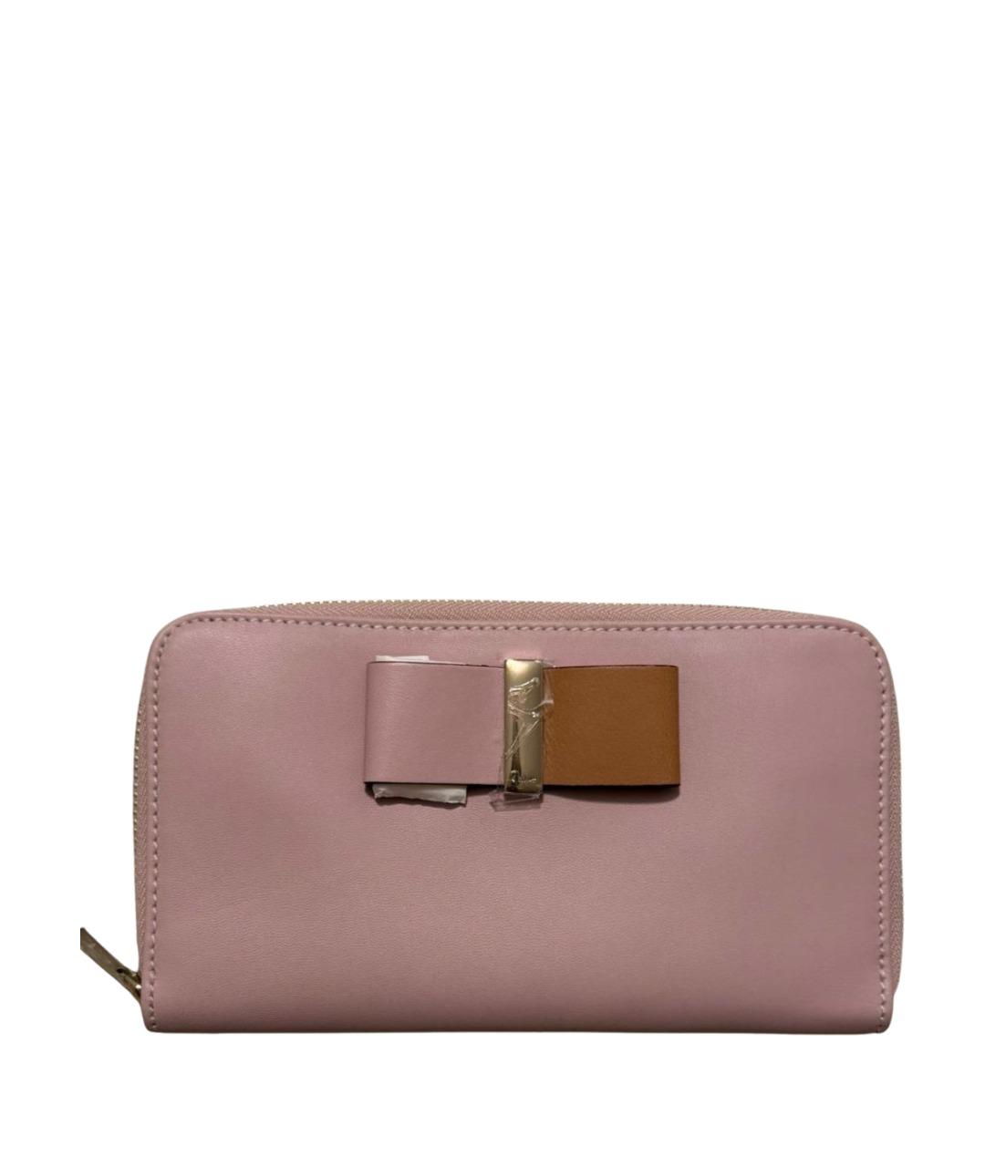 CHLOE Розовый кожаный кошелек, фото 1