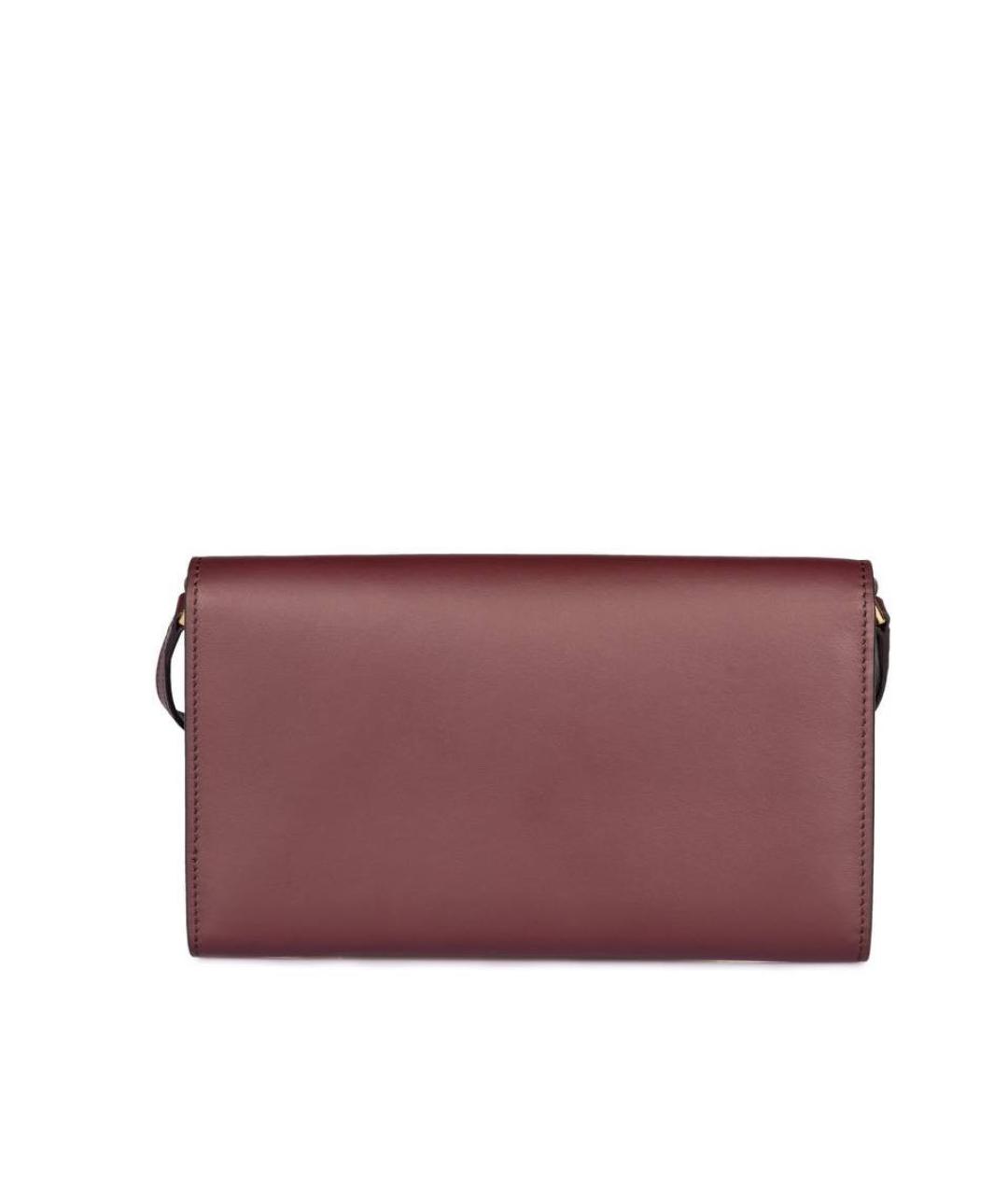 BURBERRY Бордовая кожаная сумка через плечо, фото 2