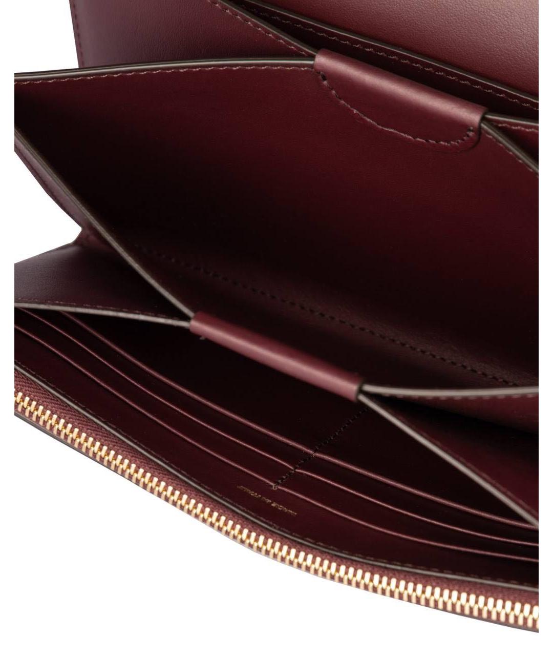 BURBERRY Бордовая кожаная сумка через плечо, фото 3
