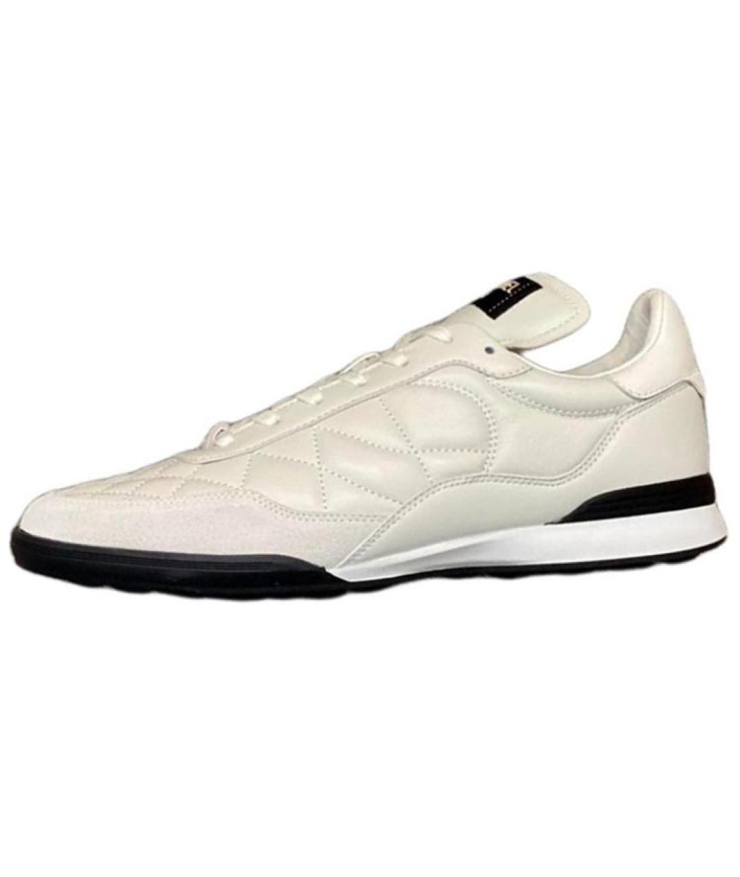 CHANEL Белые кожаные низкие кроссовки / кеды, фото 2