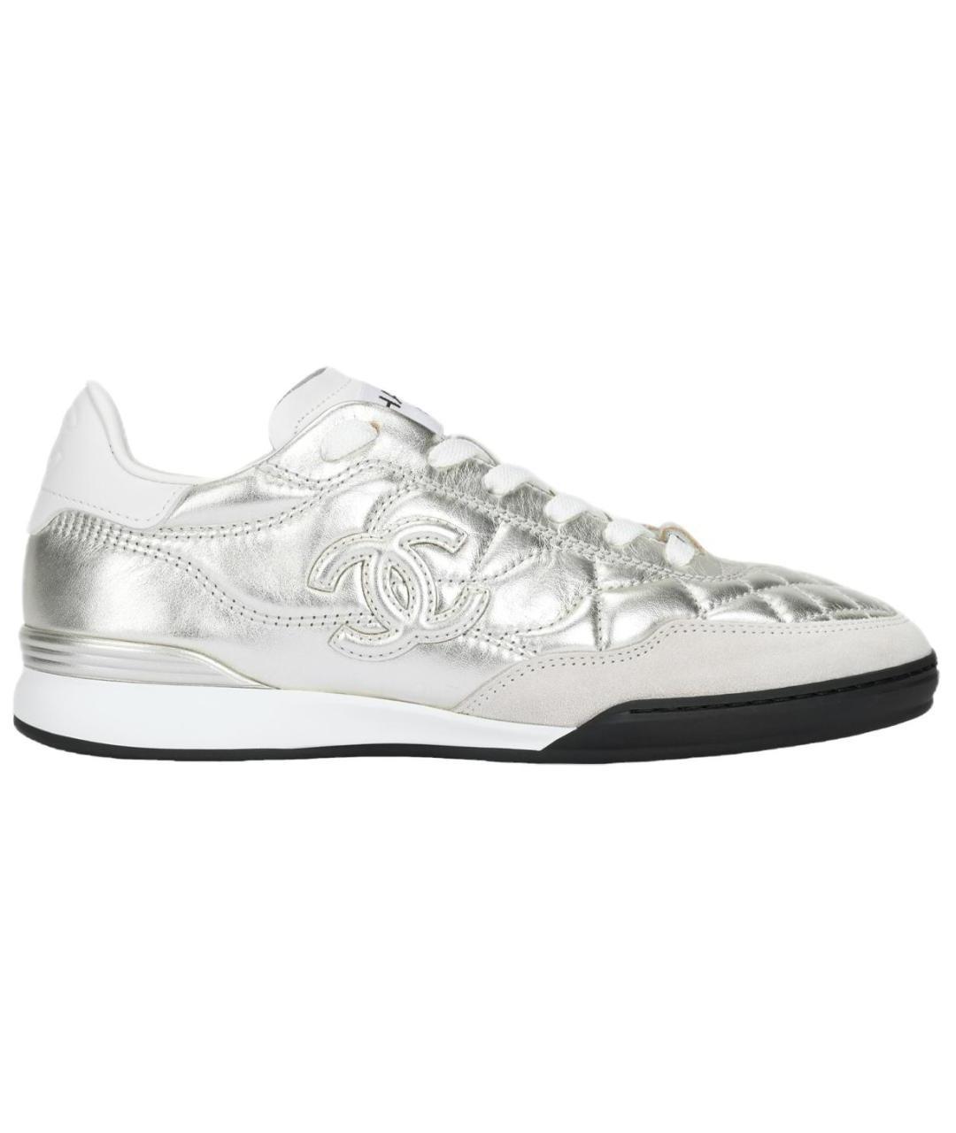 CHANEL Серебряные кроссовки, фото 1