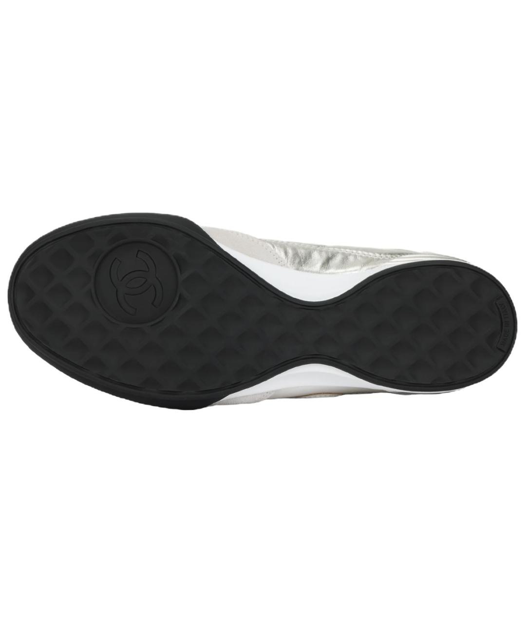 CHANEL Серебряные кроссовки, фото 5