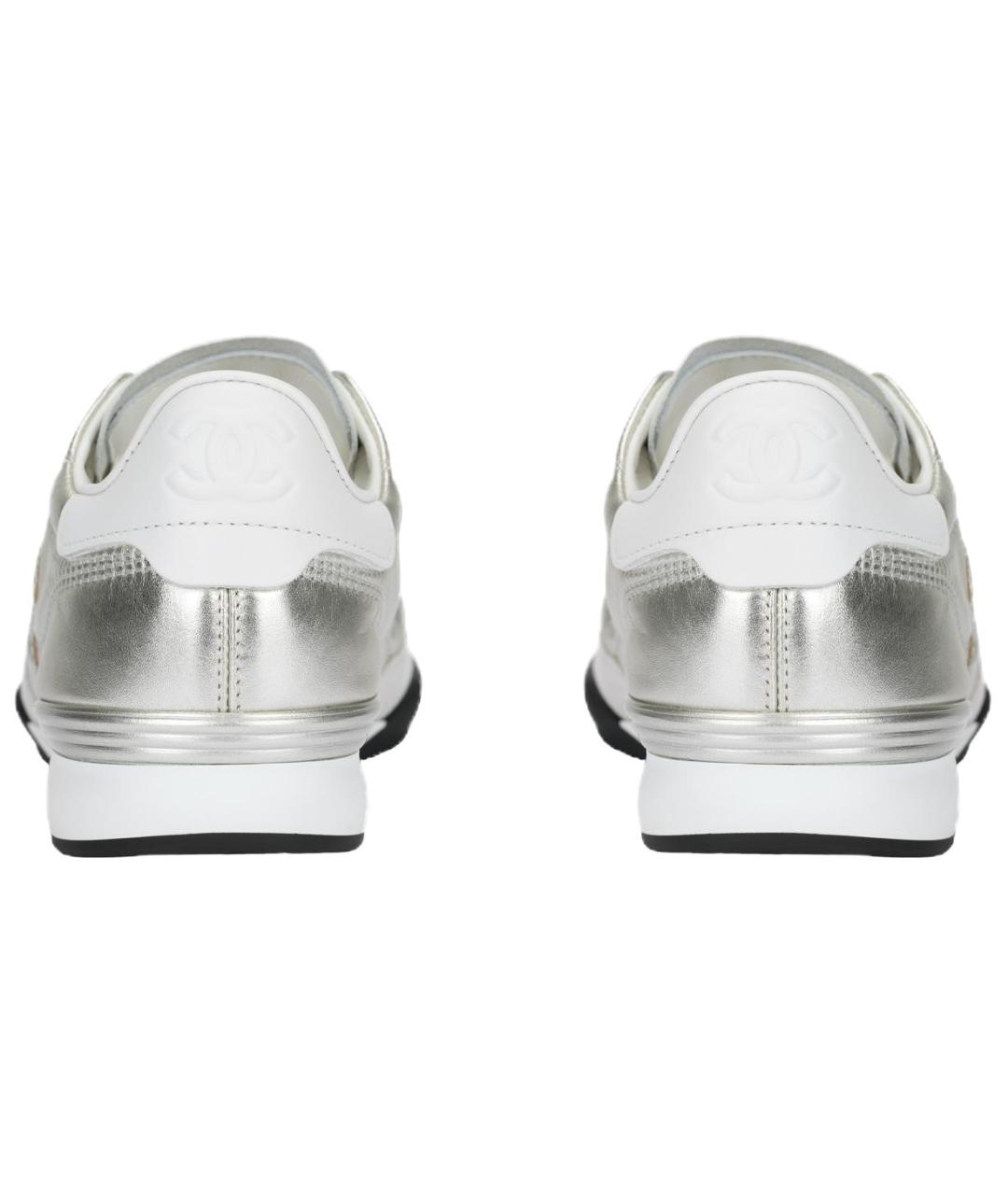 CHANEL Серебряные кроссовки, фото 4