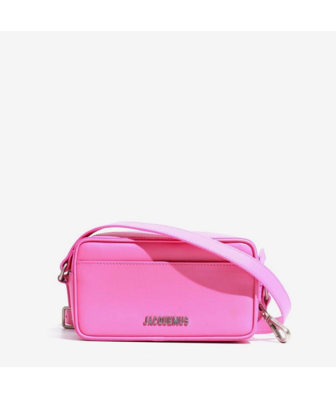JACQUEMUS Розовая кожаная сумка через плечо, фото 6