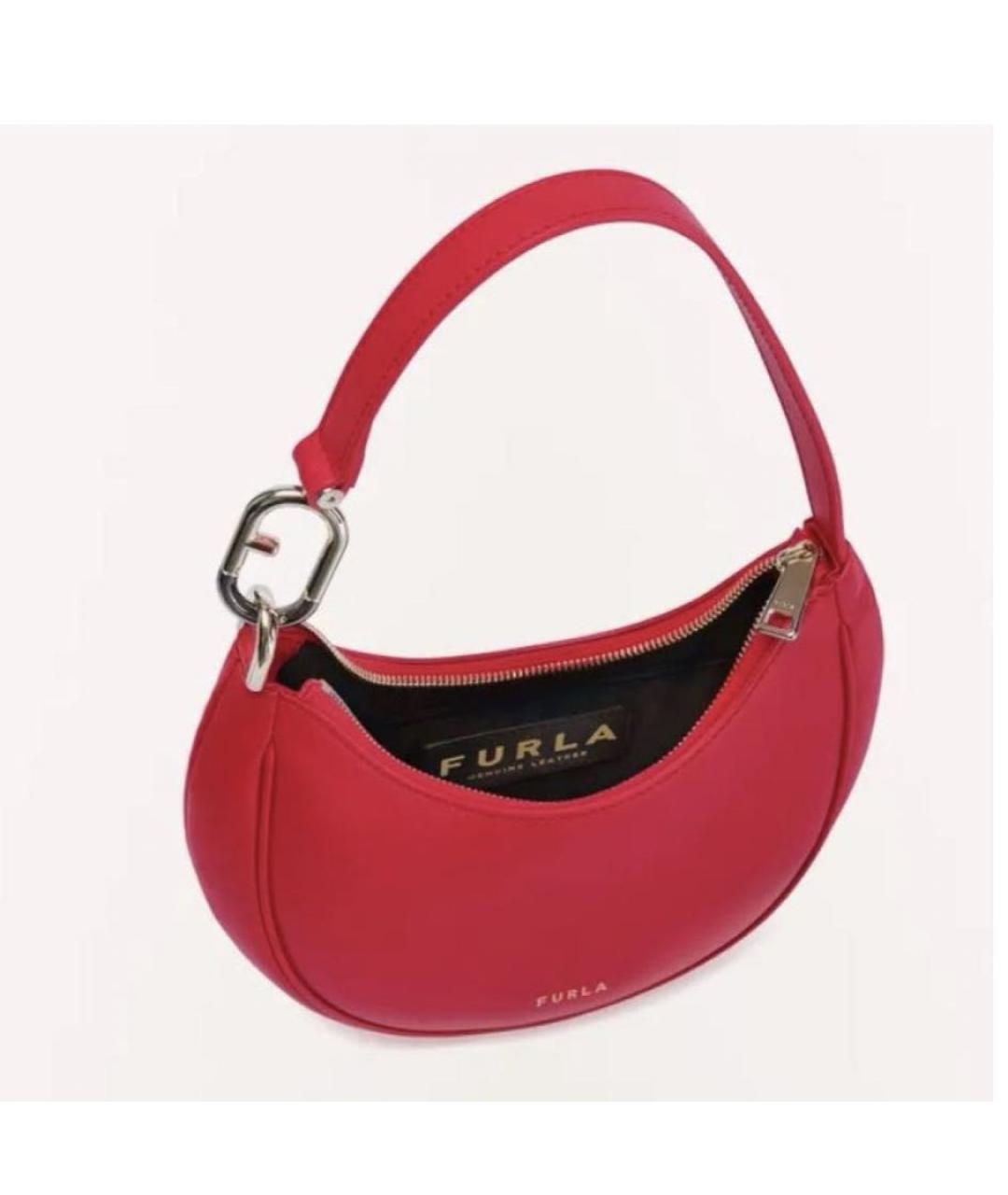 FURLA Розовая кожаная сумка с короткими ручками, фото 2