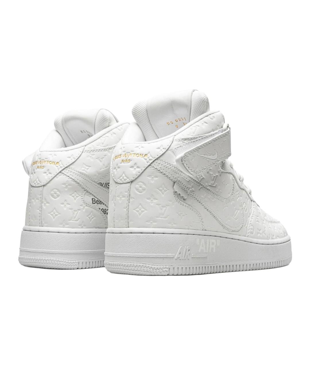 LOUIS VUITTON Белые кожаные высокие кроссовки / кеды, фото 4
