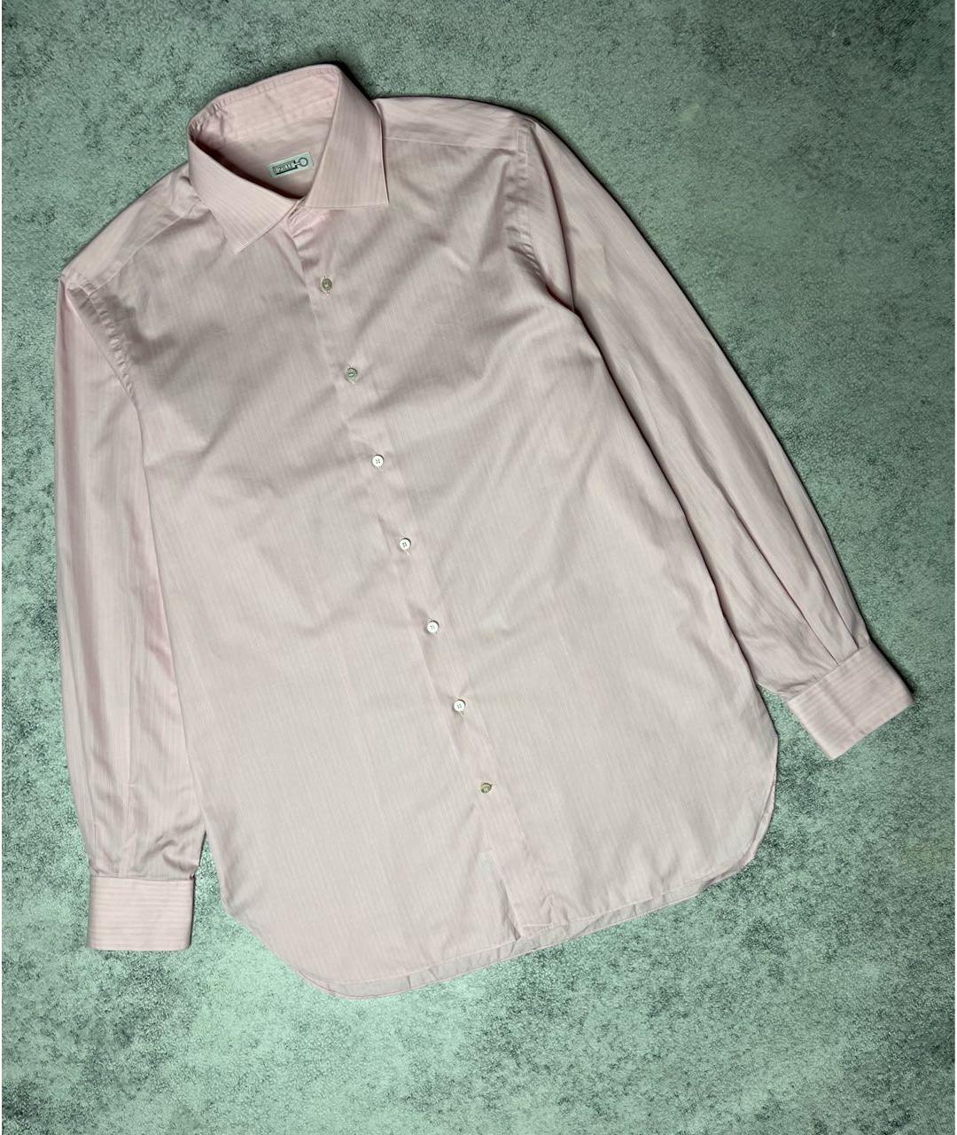 ZILLI Розовая хлопковая классическая рубашка, фото 7