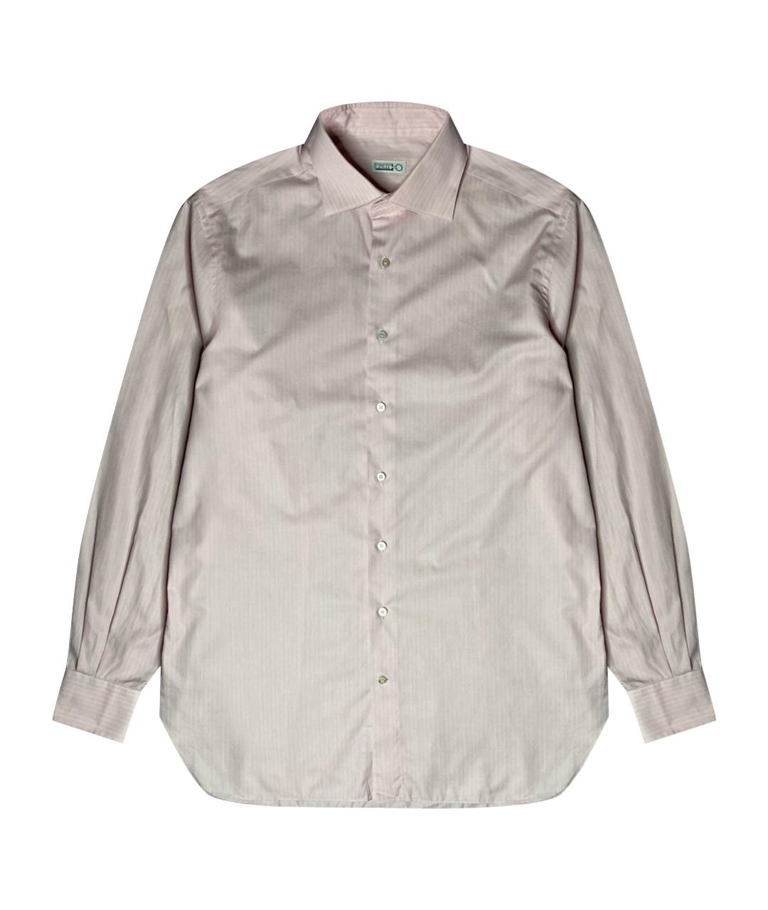 ZILLI Розовая хлопковая классическая рубашка, фото 1