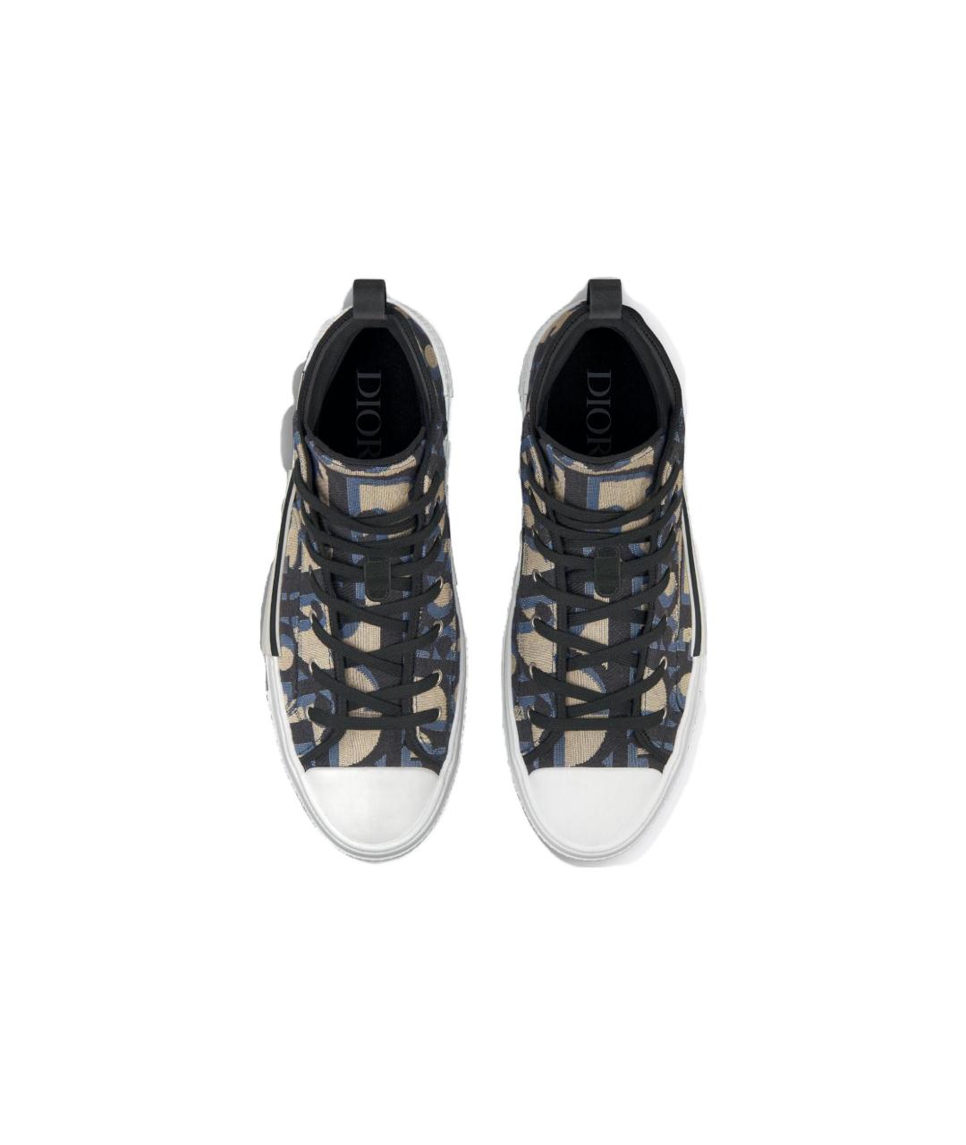 CHRISTIAN DIOR Синие текстильные высокие кроссовки / кеды, фото 4