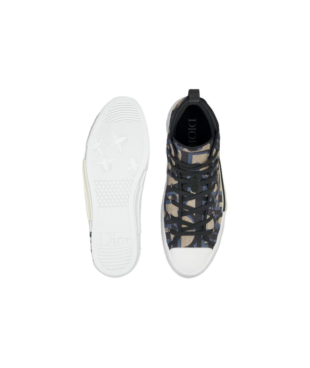 CHRISTIAN DIOR Синие текстильные высокие кроссовки / кеды, фото 6