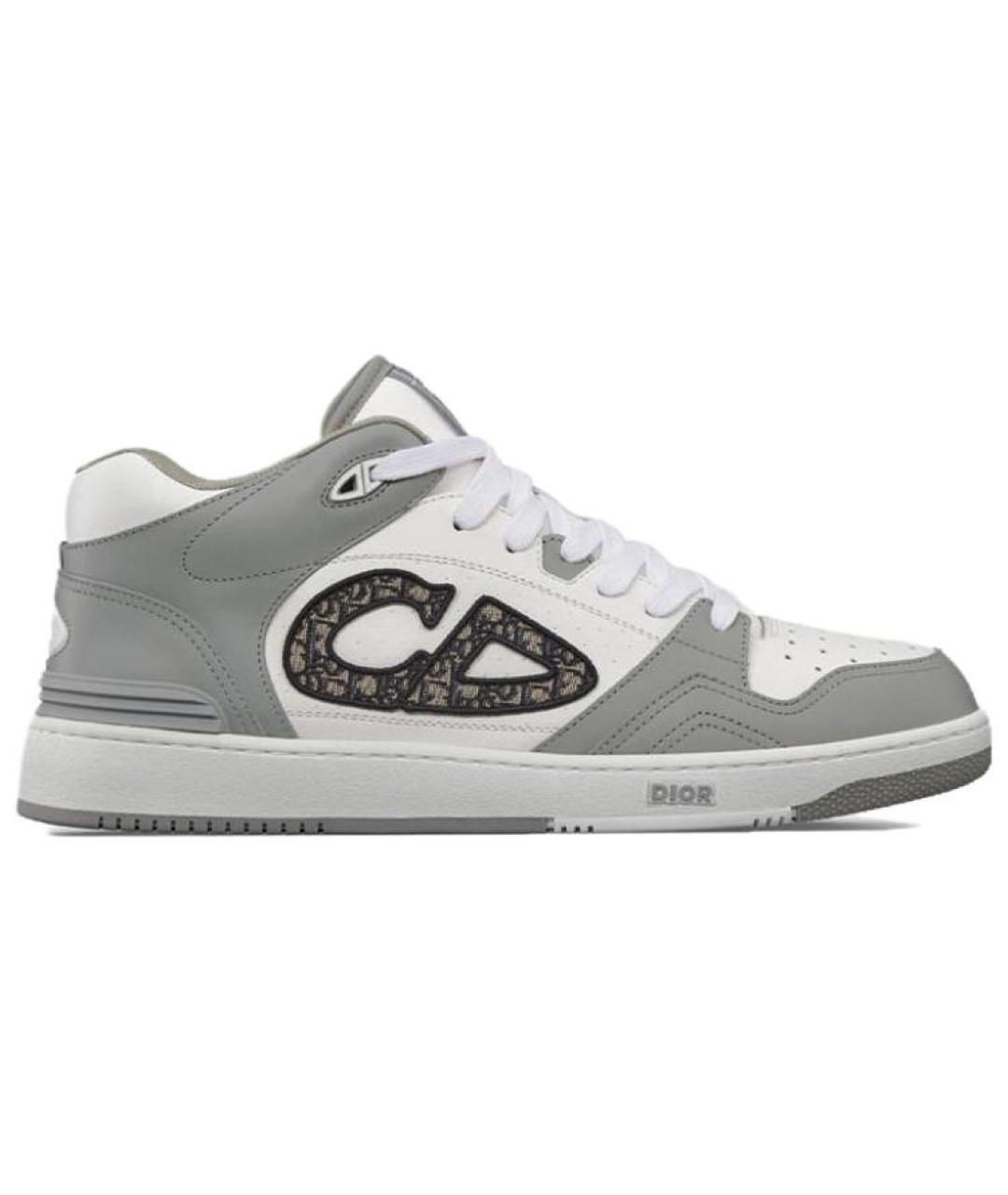 CHRISTIAN DIOR Серые кожаные кеды, фото 1