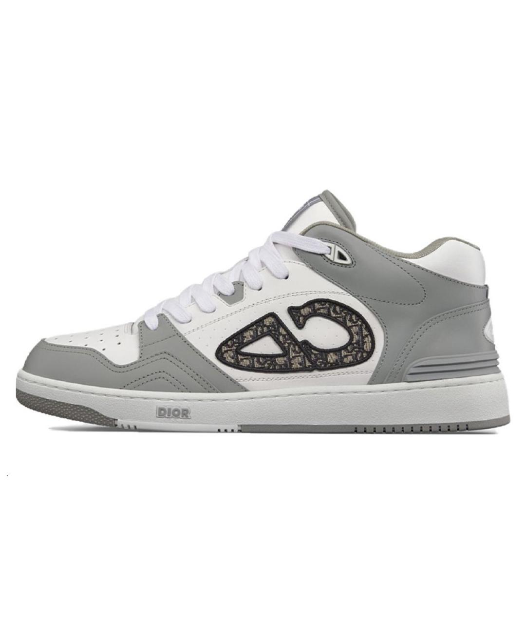 CHRISTIAN DIOR Серые кожаные кеды, фото 2